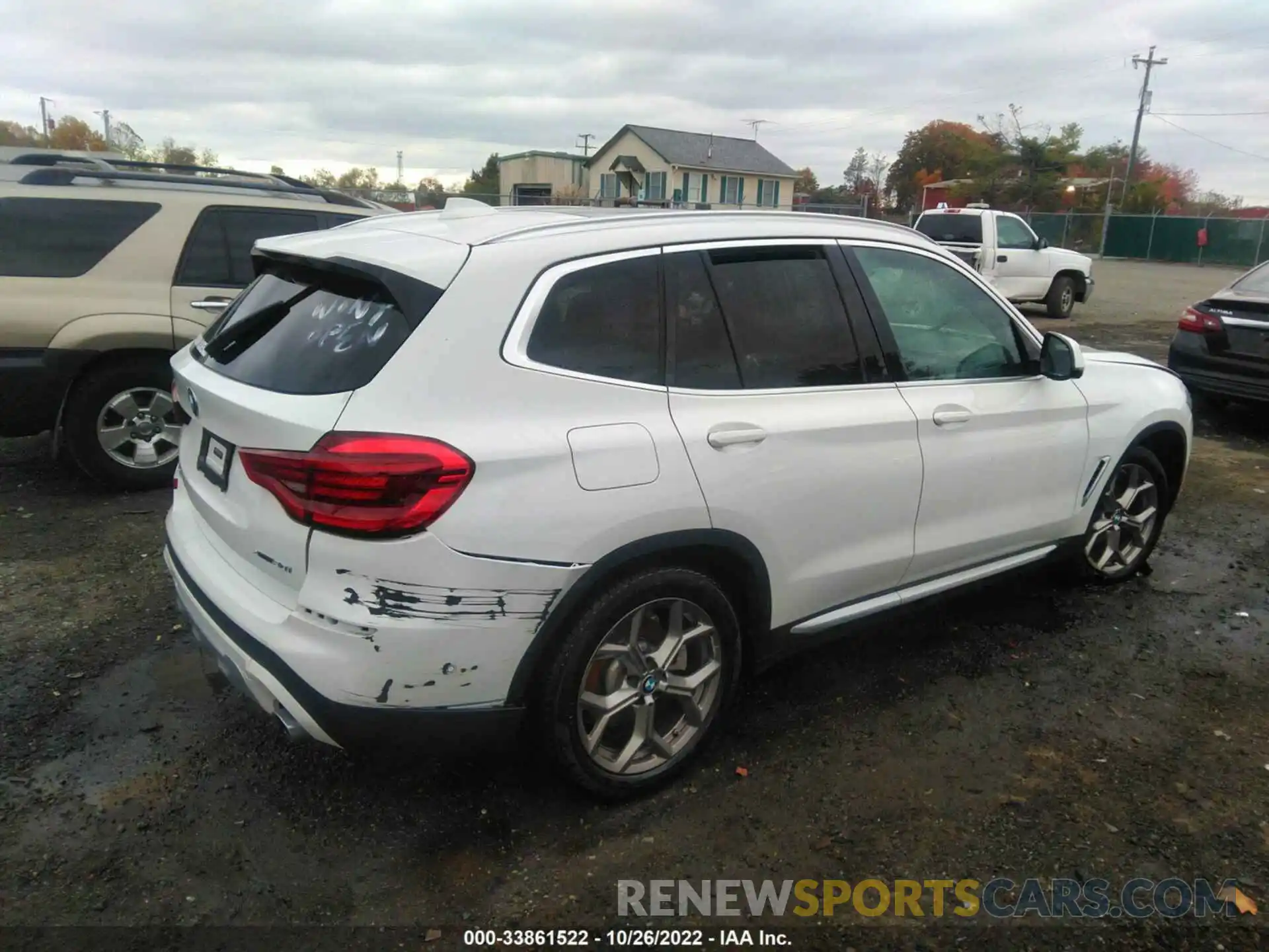 4 Фотография поврежденного автомобиля 5UXTY5C09M9G57235 BMW X3 2021