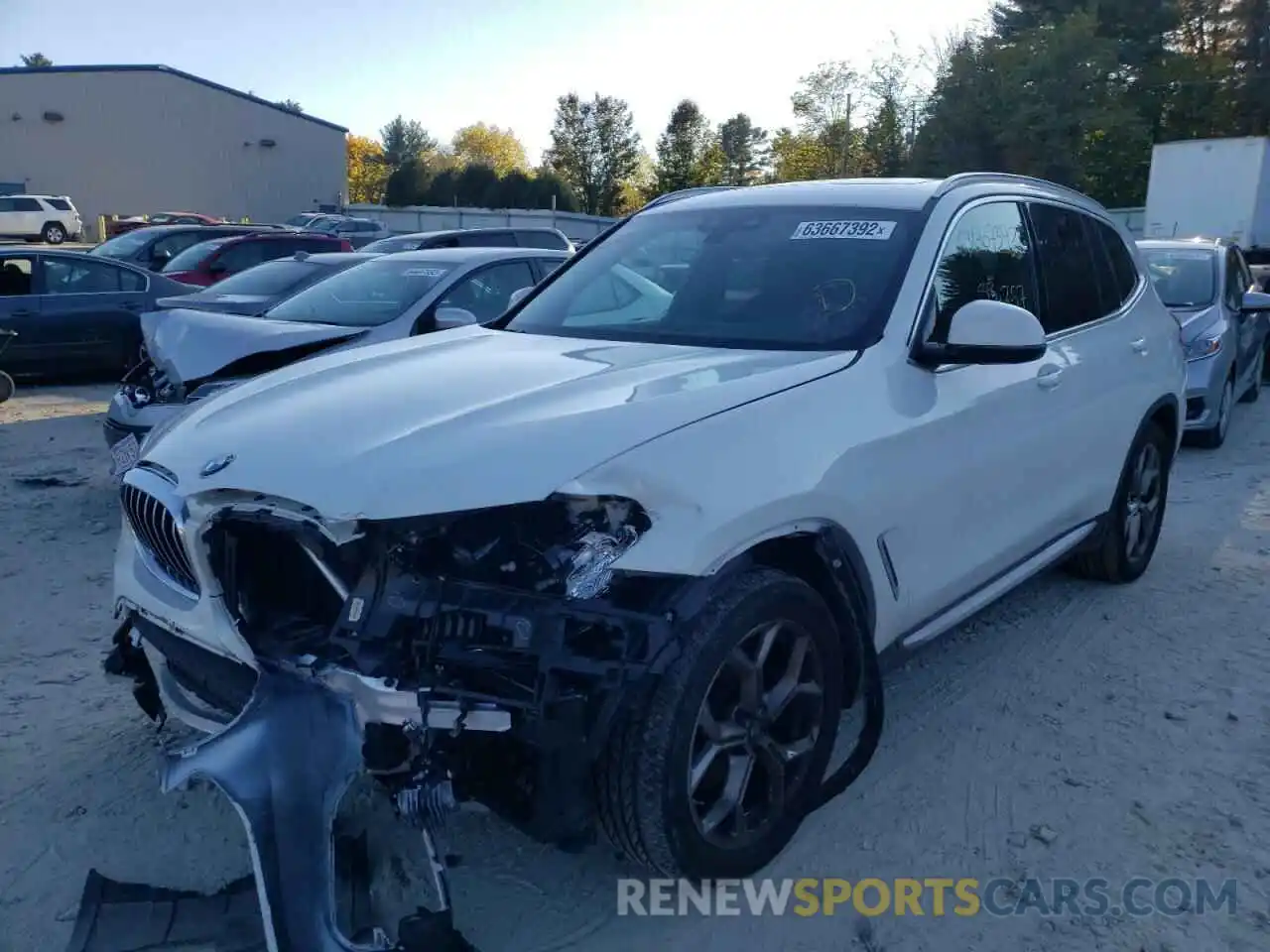 2 Photograph of a damaged car 5UXTY5C09M9G61687 BMW X3 2021