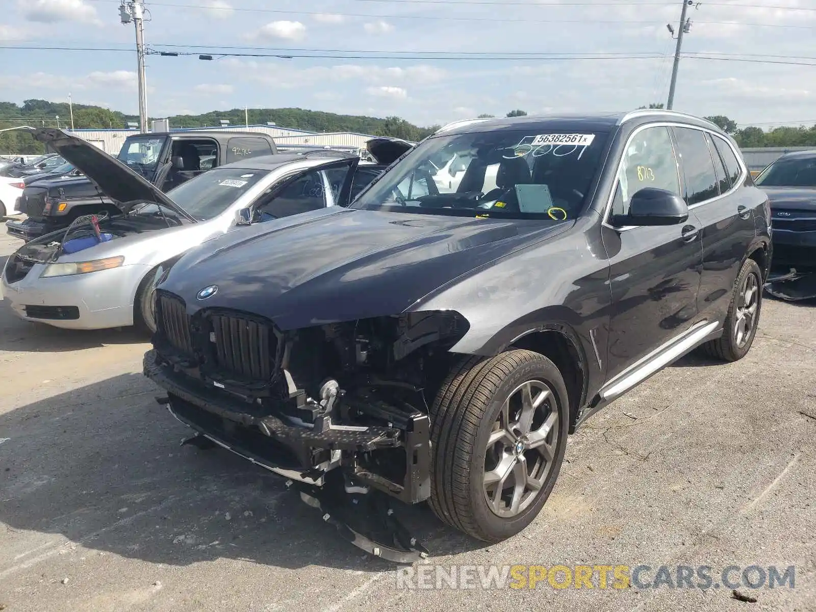 2 Photograph of a damaged car 5UXTY5C0XM9E45881 BMW X3 2021