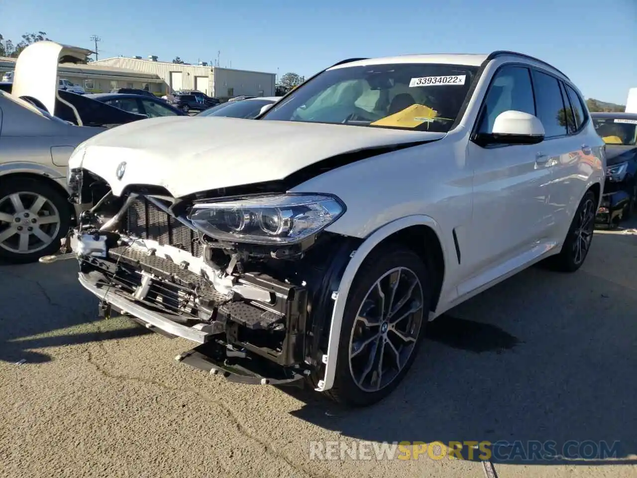 2 Photograph of a damaged car 5UXTY5C0XM9H06524 BMW X3 2021