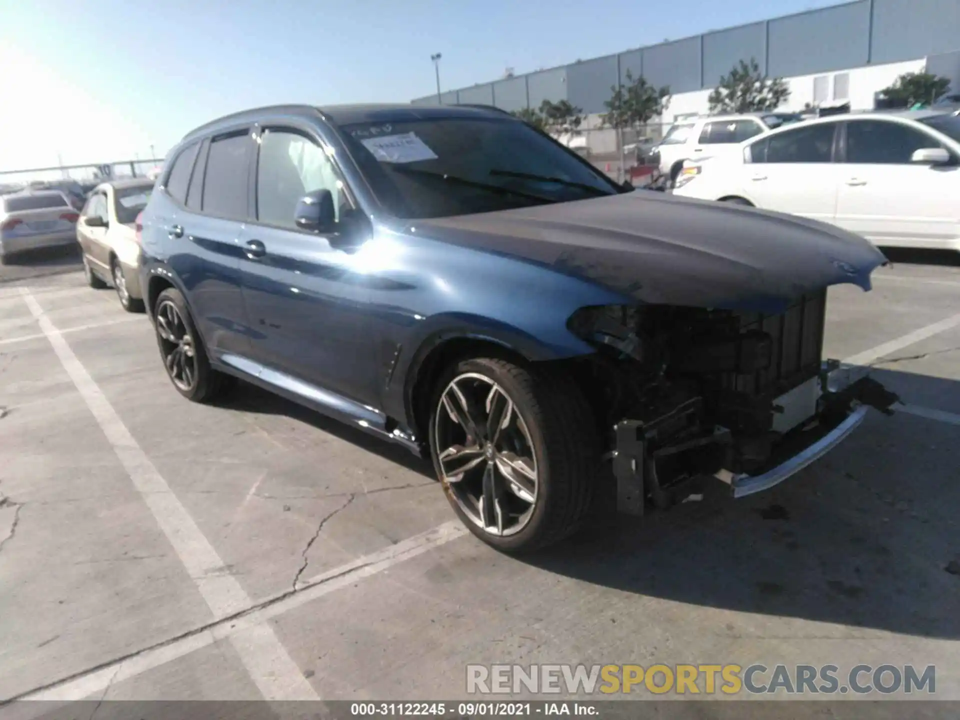 1 Photograph of a damaged car 5UXTY9C00M9G40427 BMW X3 2021