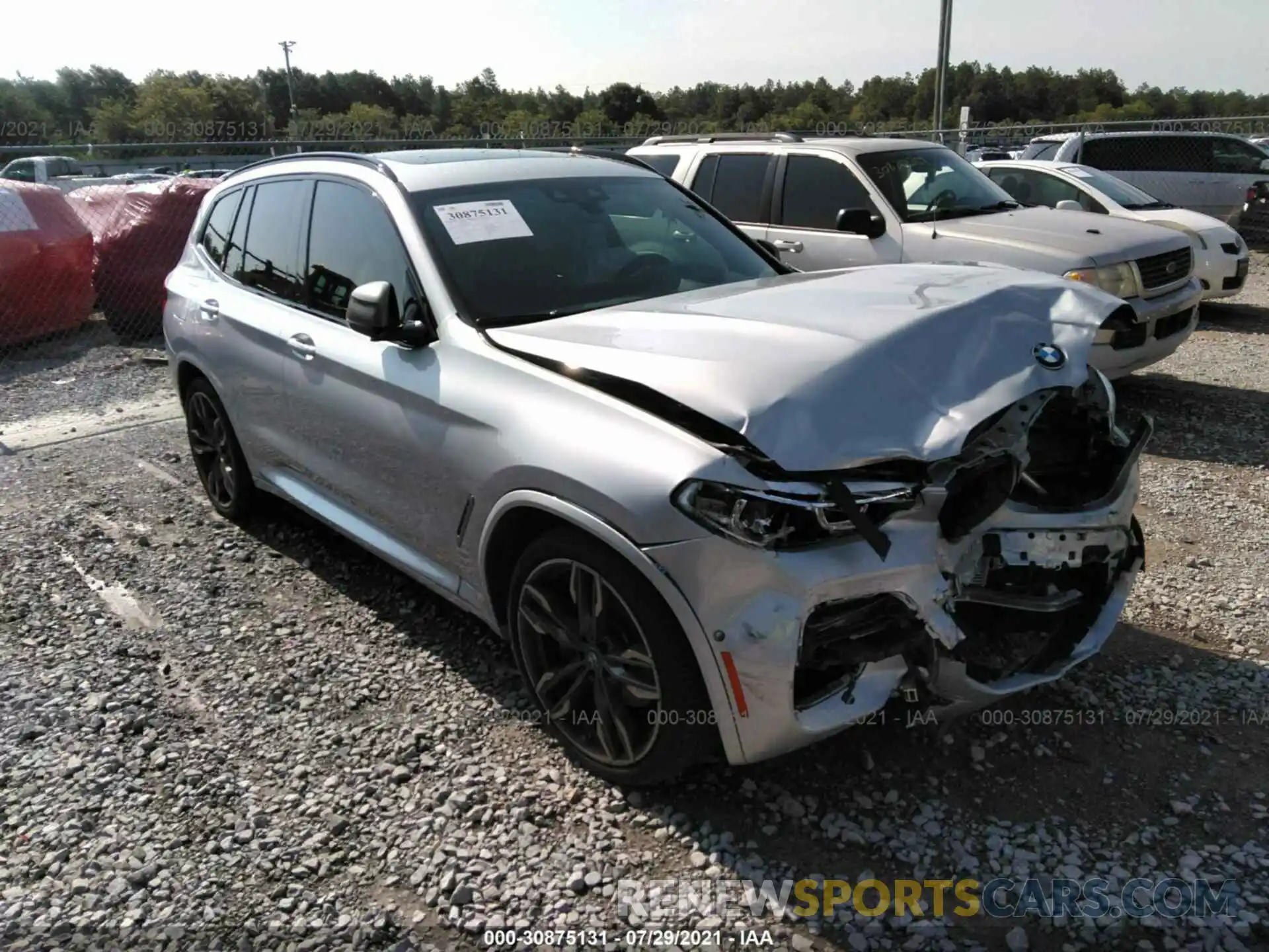 1 Photograph of a damaged car 5UXTY9C01M9E61104 BMW X3 2021