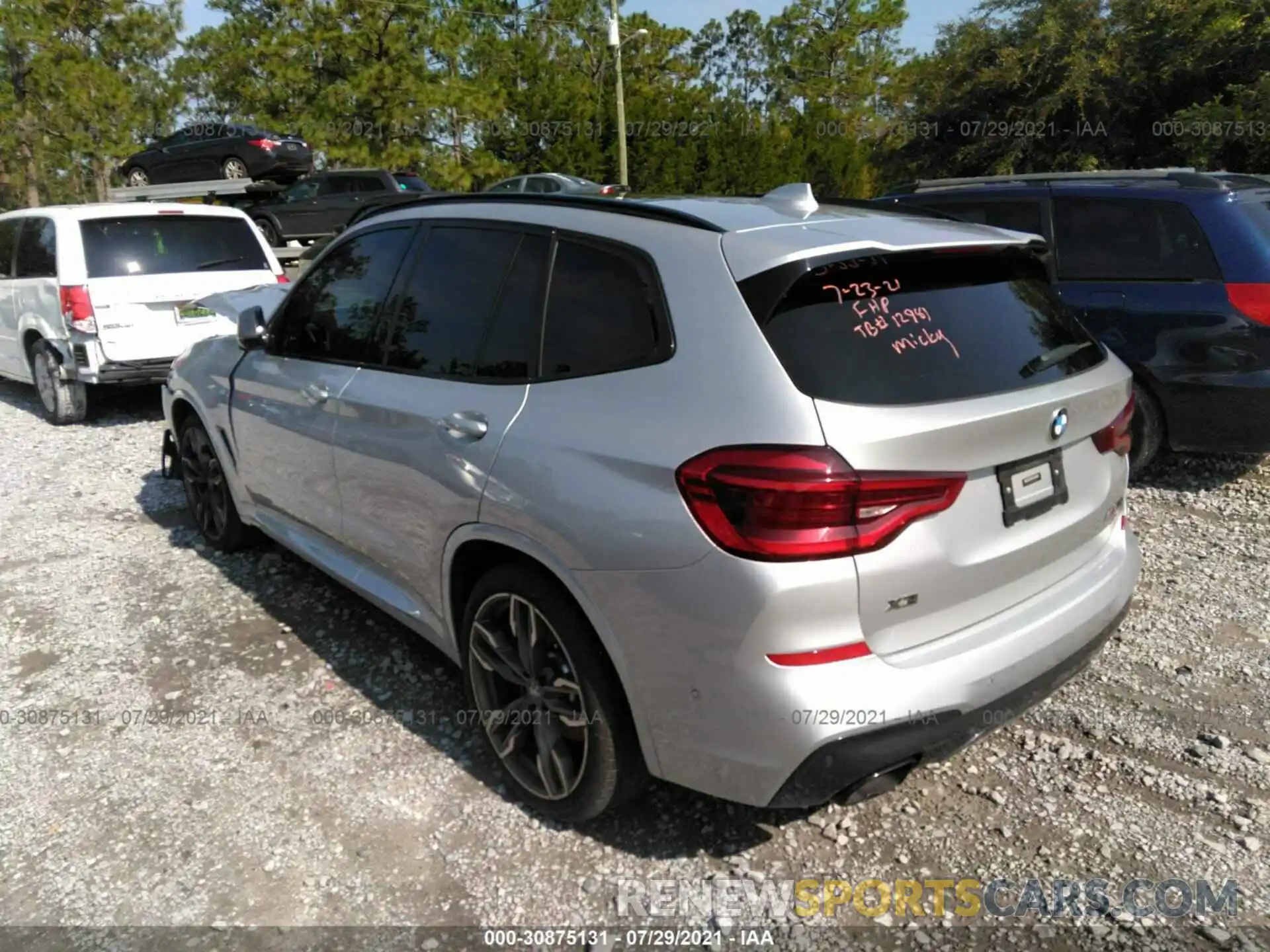 3 Photograph of a damaged car 5UXTY9C01M9E61104 BMW X3 2021