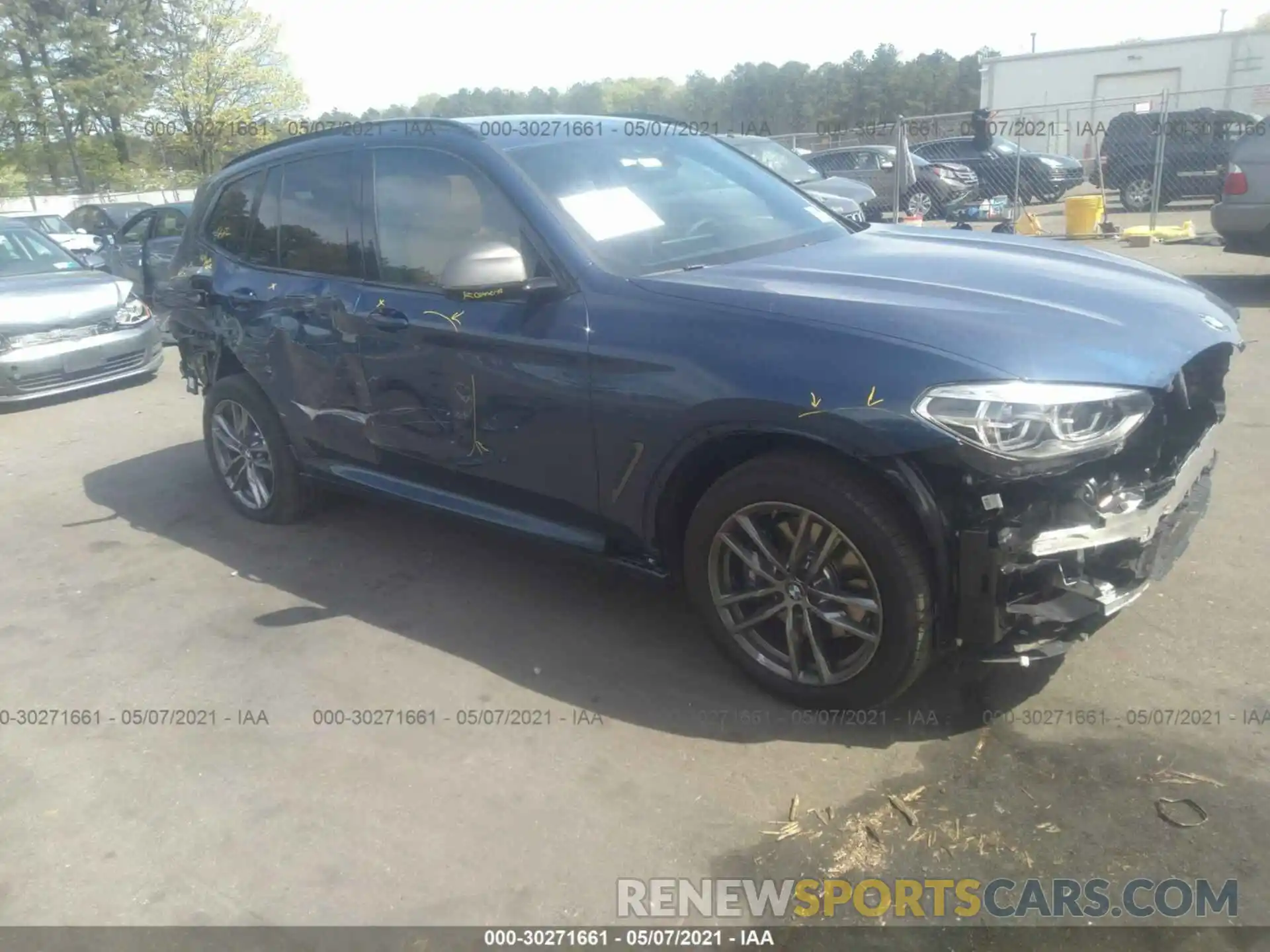 1 Фотография поврежденного автомобиля 5UXTY9C01M9G37004 BMW X3 2021