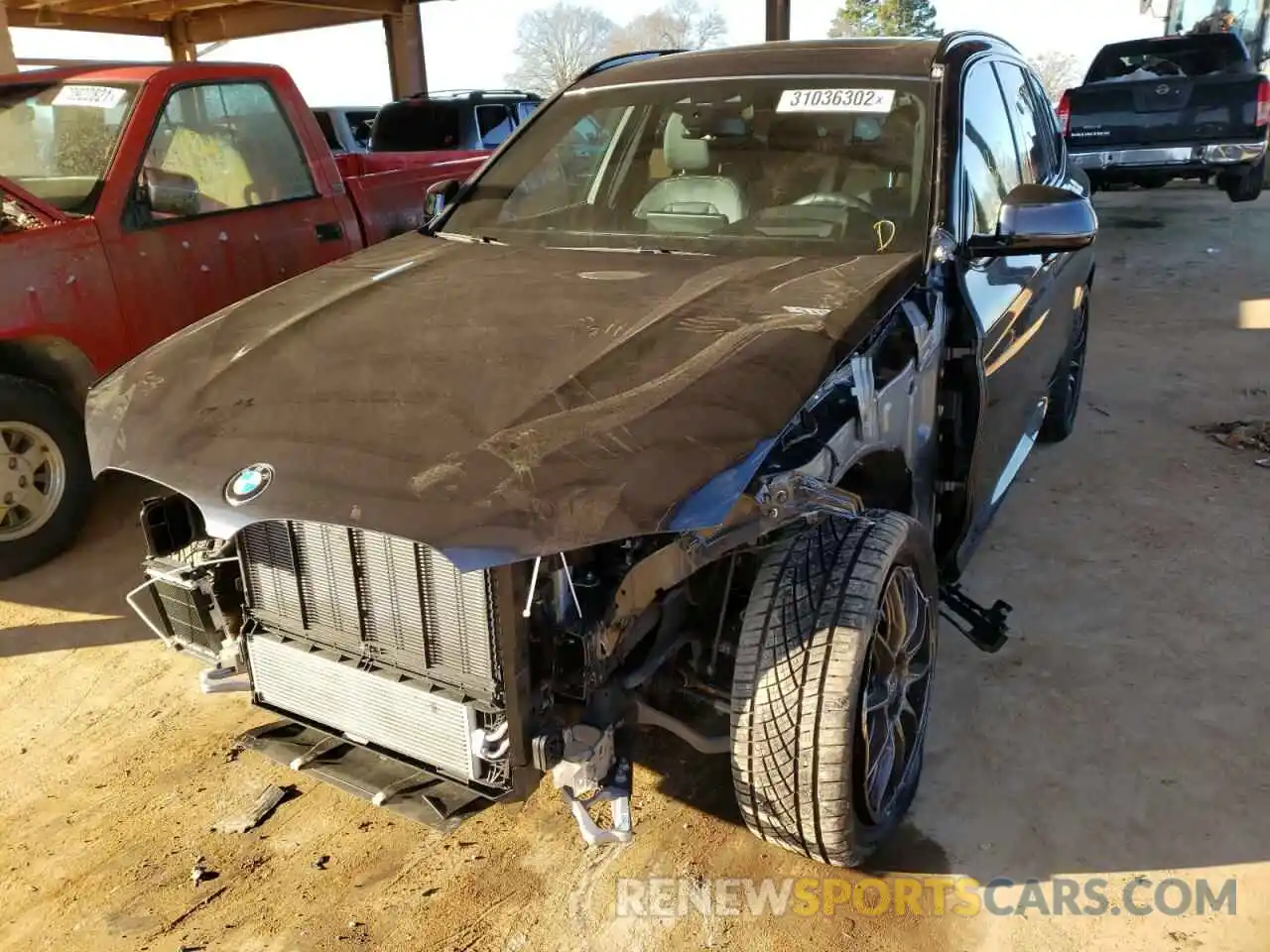 2 Photograph of a damaged car 5UXTY9C05M9E73076 BMW X3 2021