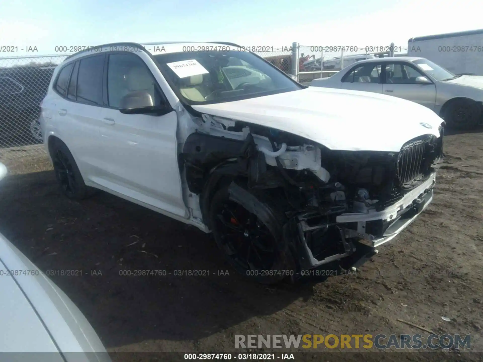 1 Photograph of a damaged car 5UXTY9C06M9F43426 BMW X3 2021