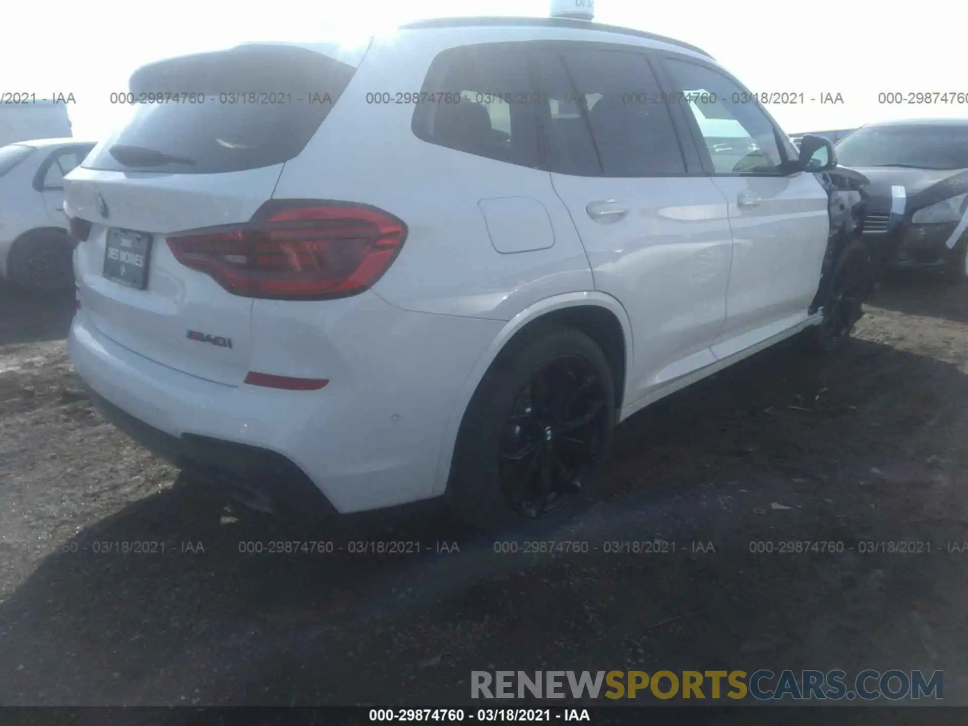 4 Фотография поврежденного автомобиля 5UXTY9C06M9F43426 BMW X3 2021