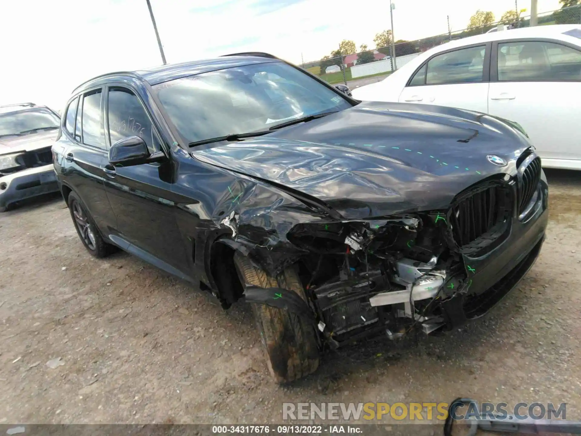 1 Фотография поврежденного автомобиля 5UXTY9C07M9F41877 BMW X3 2021