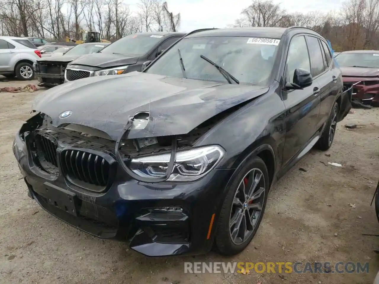 2 Photograph of a damaged car 5UXTY9C07M9G62229 BMW X3 2021