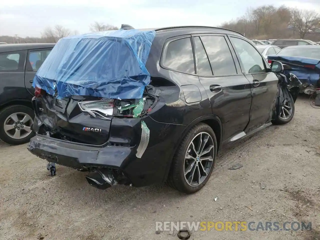 4 Фотография поврежденного автомобиля 5UXTY9C07M9G62229 BMW X3 2021