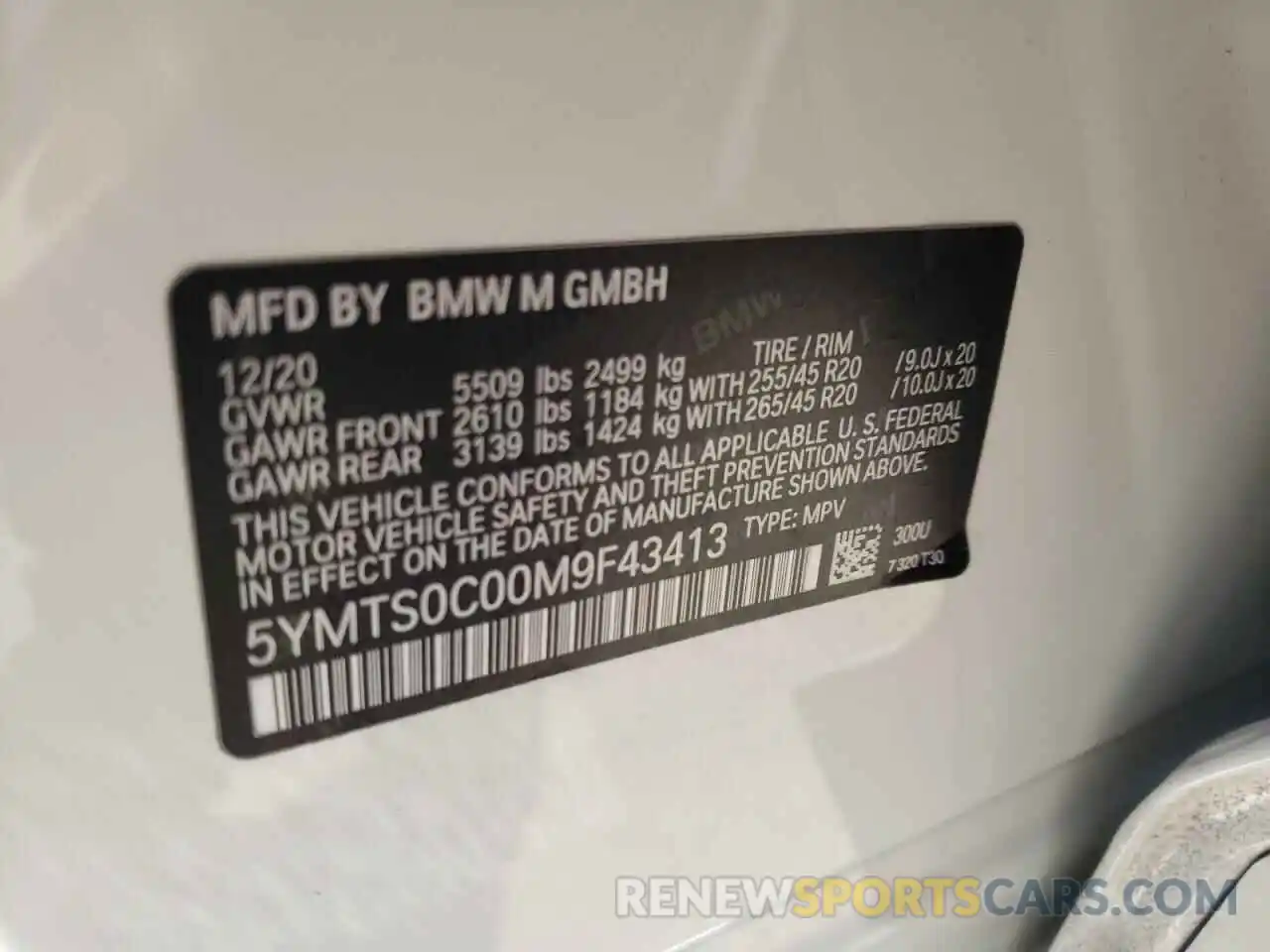 10 Фотография поврежденного автомобиля 5YMTS0C00M9F43413 BMW X3 2021