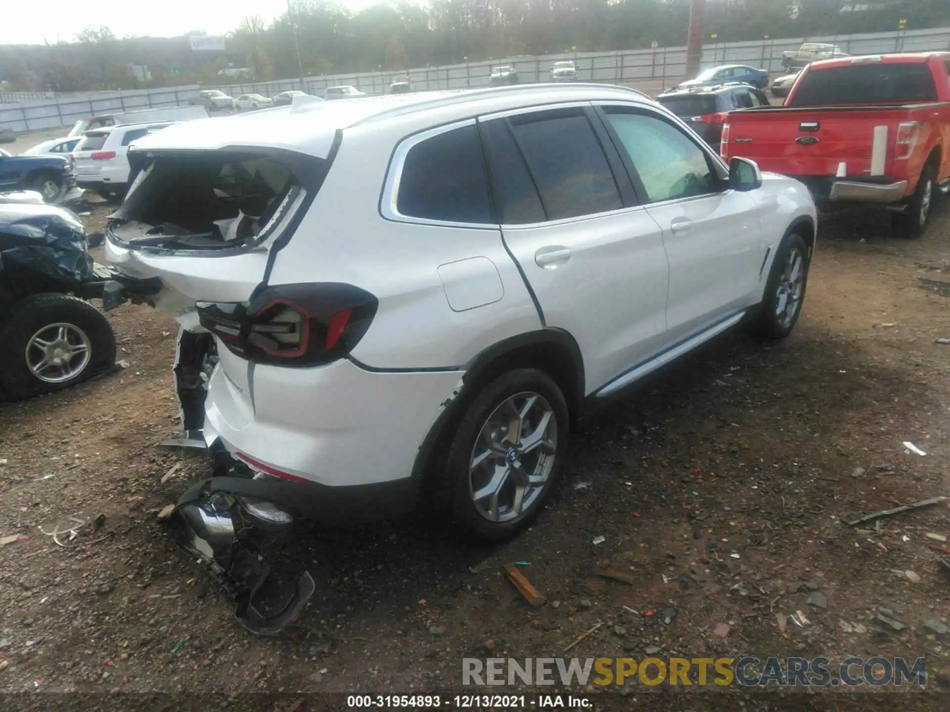 4 Фотография поврежденного автомобиля 5UX43DP01N9J75235 BMW X3 2022