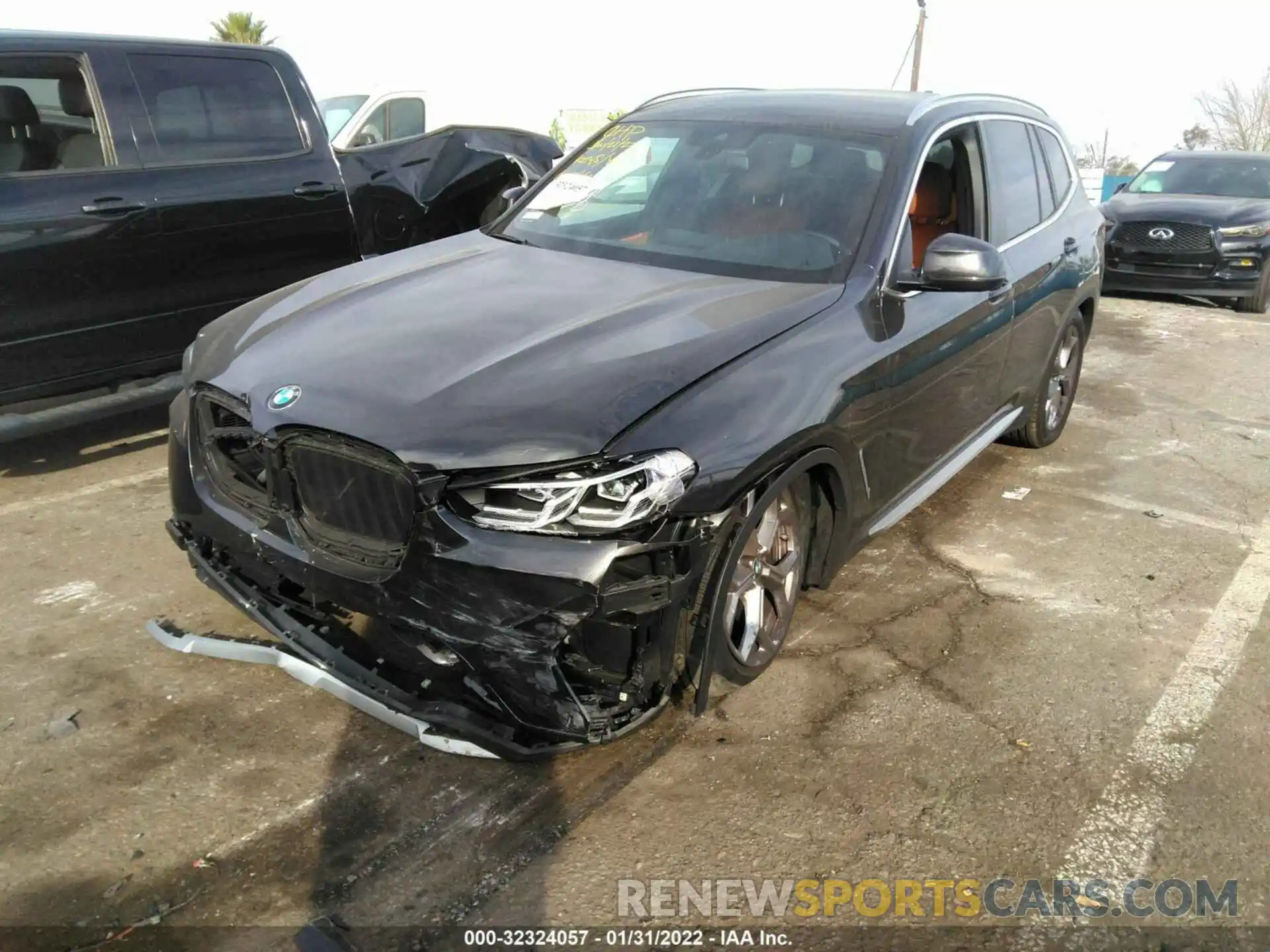 2 Photograph of a damaged car 5UX43DP02N9J29459 BMW X3 2022