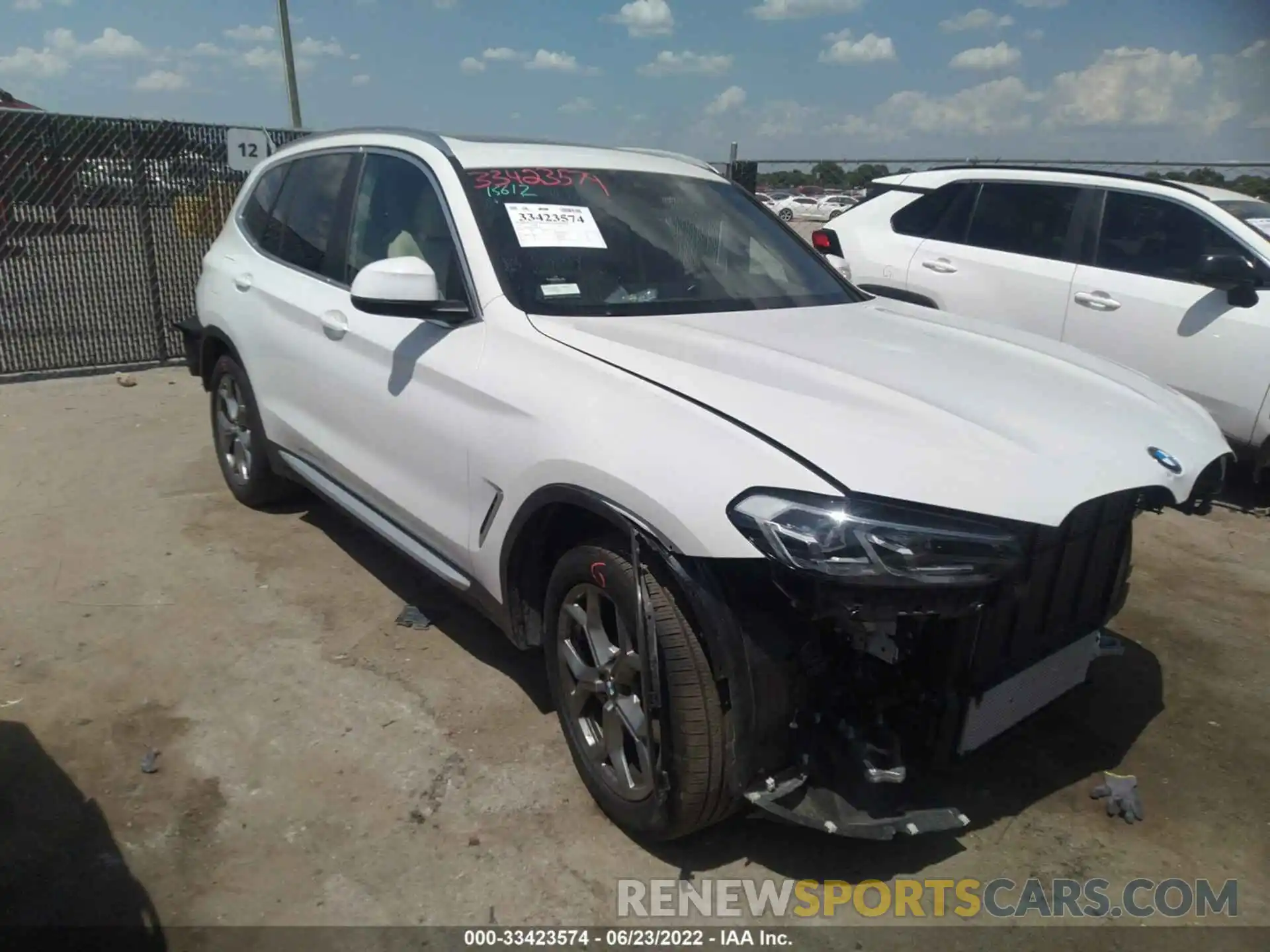 1 Фотография поврежденного автомобиля 5UX43DP02N9J95185 BMW X3 2022