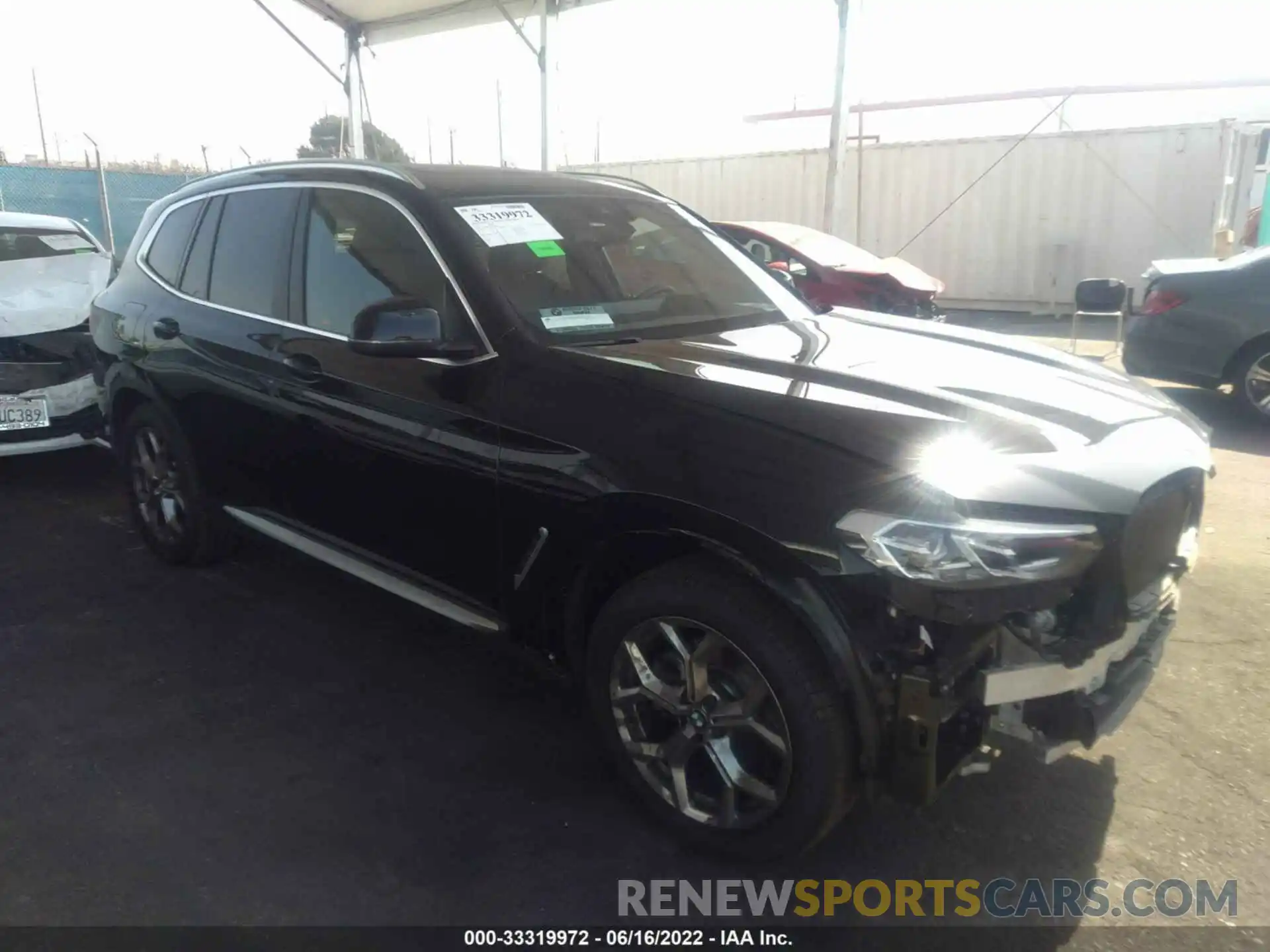 1 Photograph of a damaged car 5UX43DP04N9L08991 BMW X3 2022