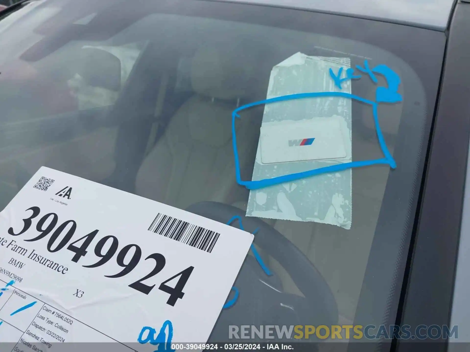 18 Photograph of a damaged car 5UX43DP06N9M29098 BMW X3 2022