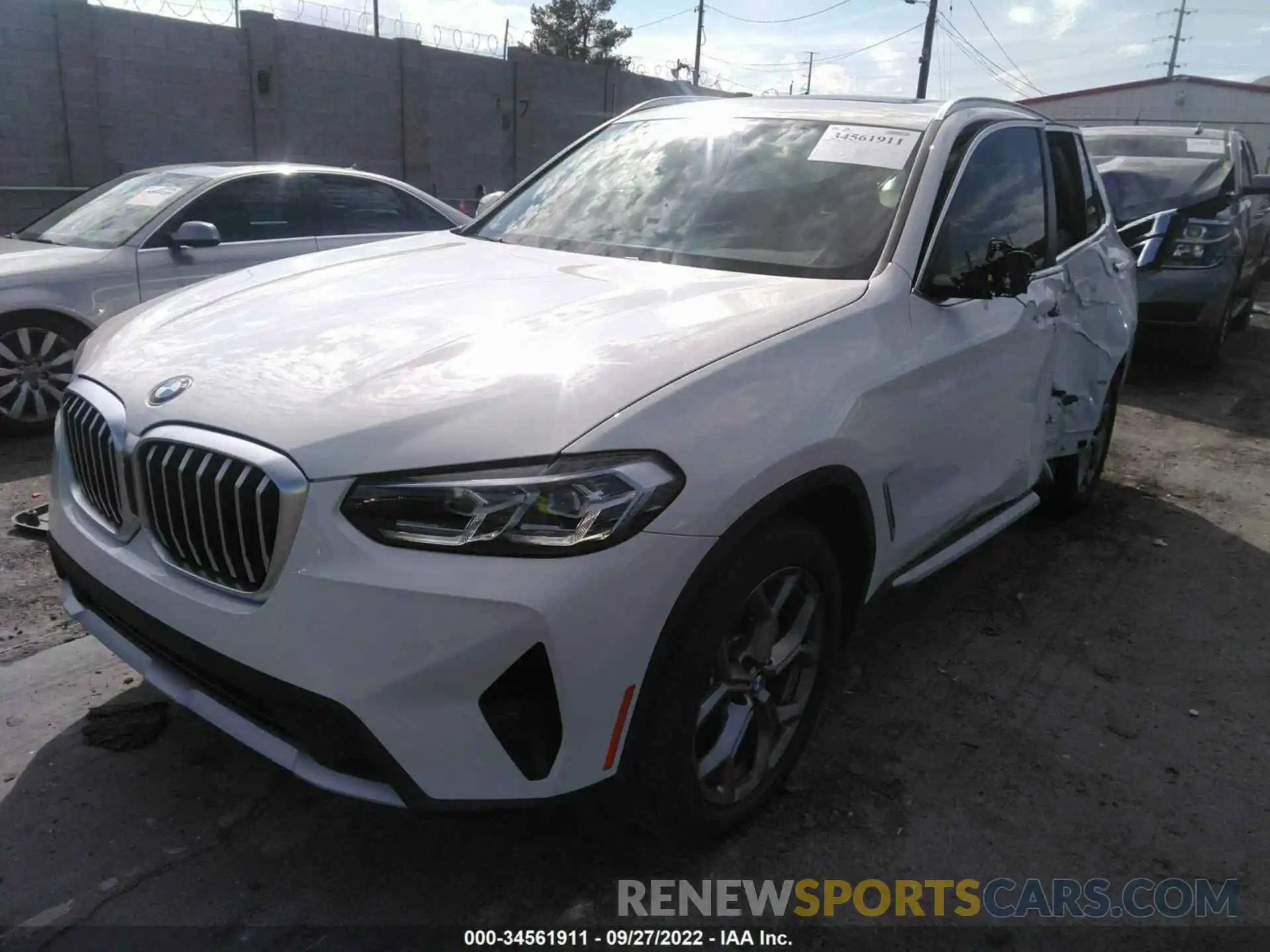 2 Фотография поврежденного автомобиля 5UX43DP07N9K05760 BMW X3 2022