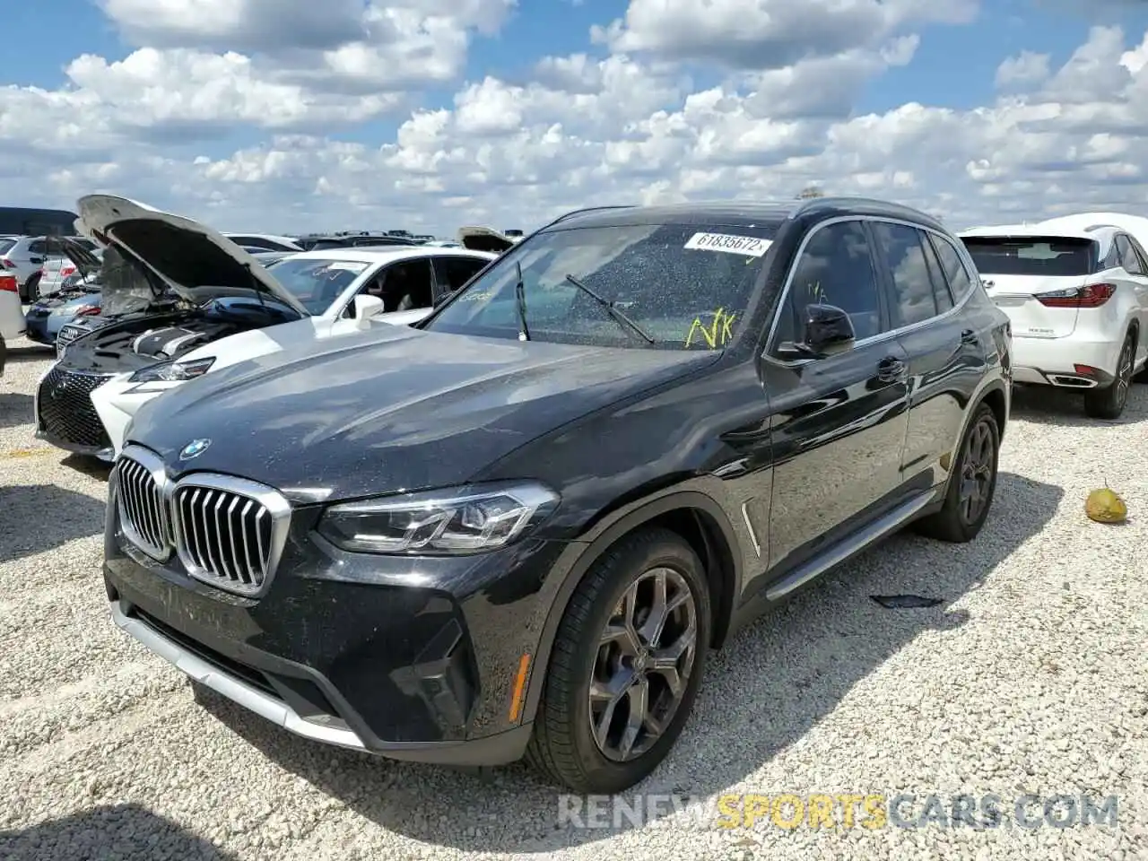 2 Photograph of a damaged car 5UX43DP07N9K34238 BMW X3 2022