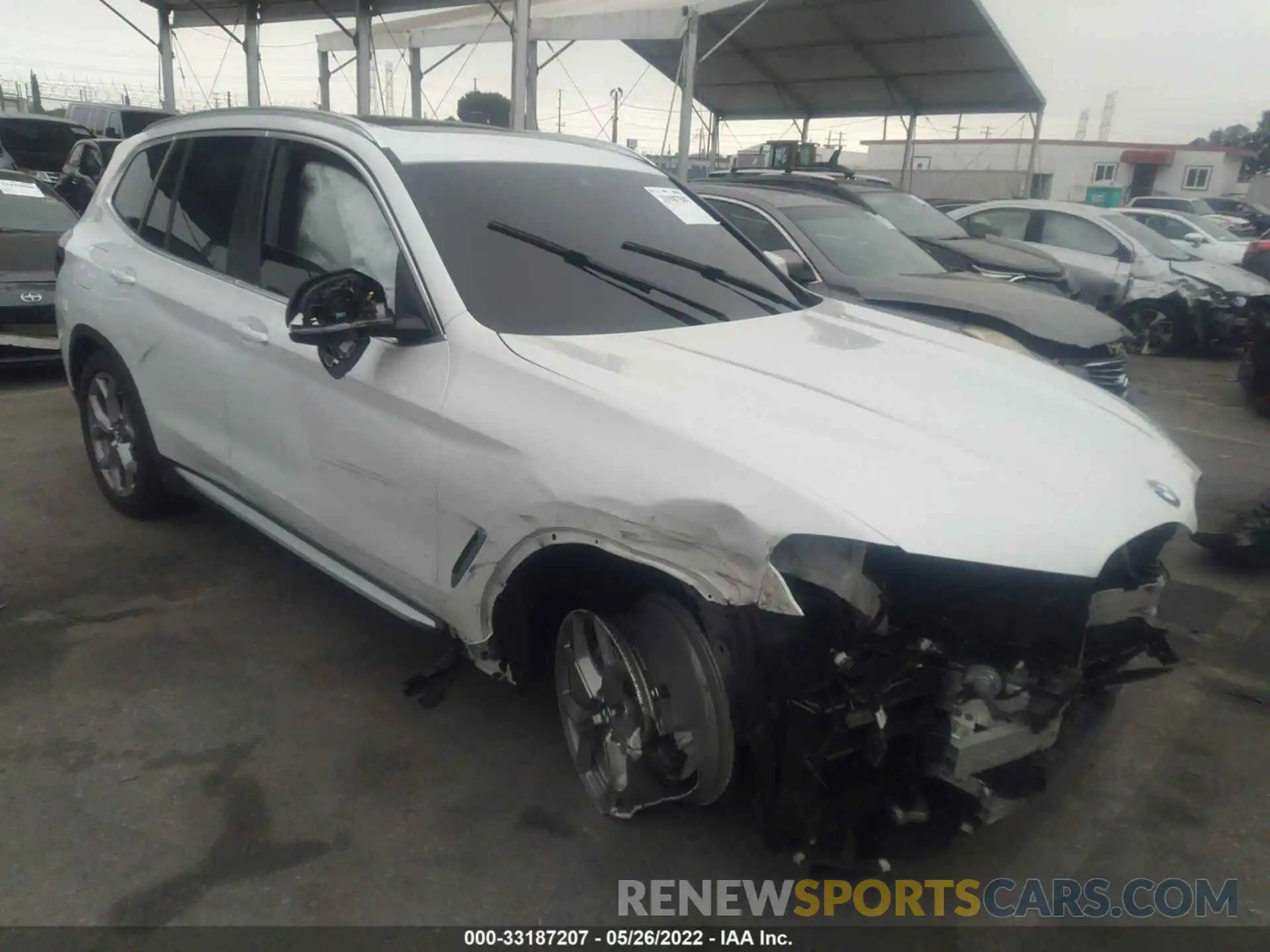 1 Photograph of a damaged car 5UX43DP08N9J49649 BMW X3 2022