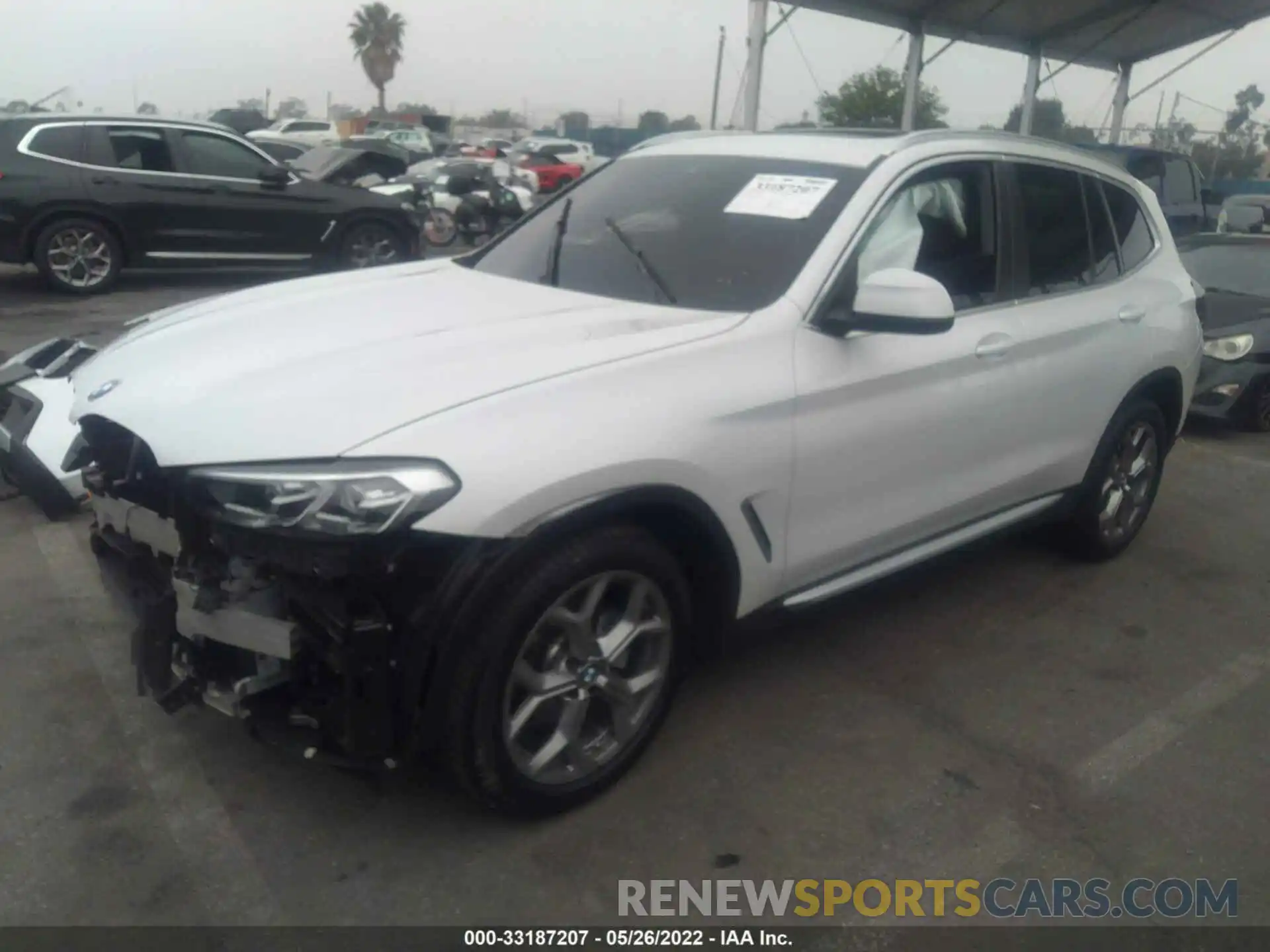 2 Photograph of a damaged car 5UX43DP08N9J49649 BMW X3 2022