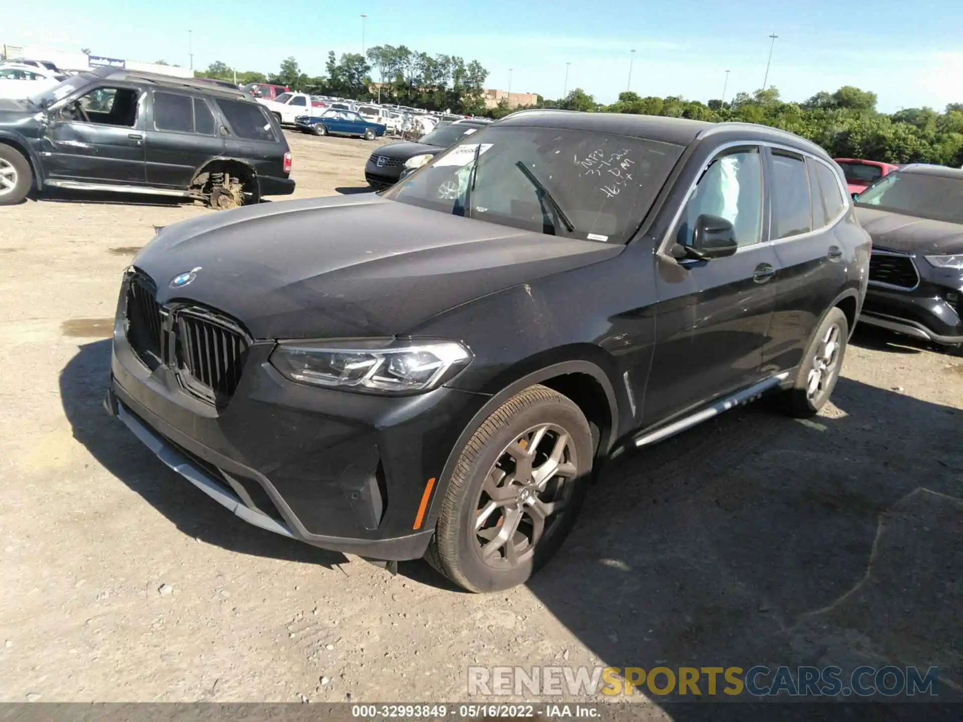 2 Photograph of a damaged car 5UX43DP08N9K71654 BMW X3 2022