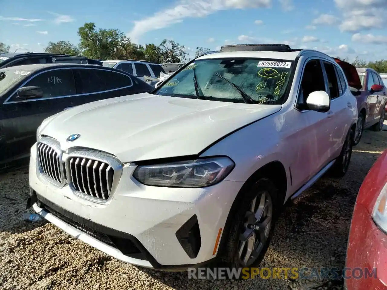 2 Фотография поврежденного автомобиля 5UX43DP09N9K69458 BMW X3 2022