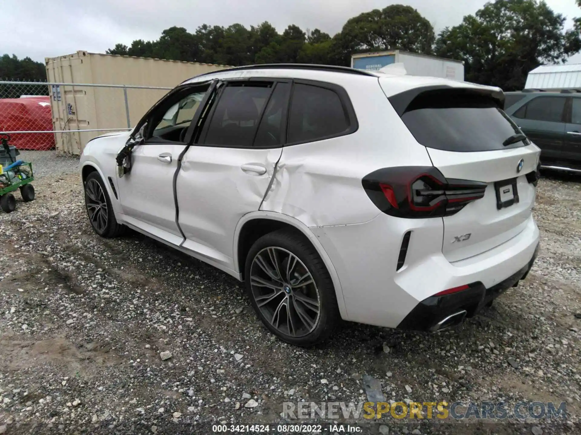 3 Photograph of a damaged car 5UX43DP0XN9K76158 BMW X3 2022