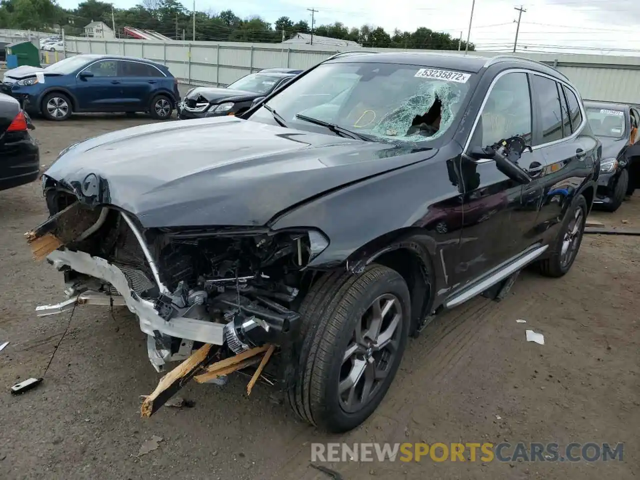 2 Photograph of a damaged car 5UX53DP00N9J61508 BMW X3 2022