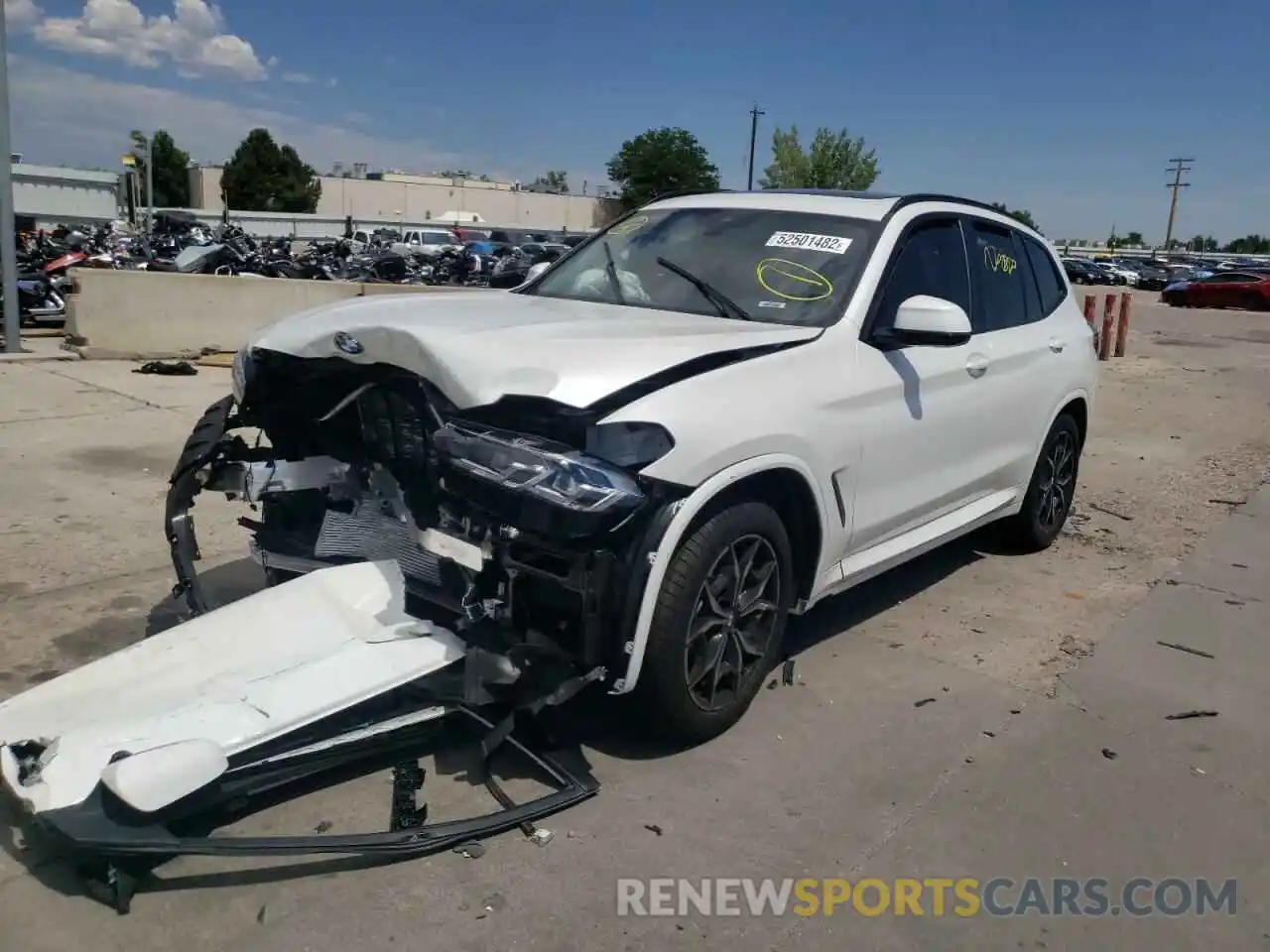 2 Photograph of a damaged car 5UX53DP00N9M86644 BMW X3 2022