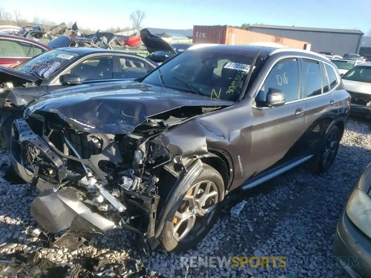 2 Photograph of a damaged car 5UX53DP01N9H43507 BMW X3 2022