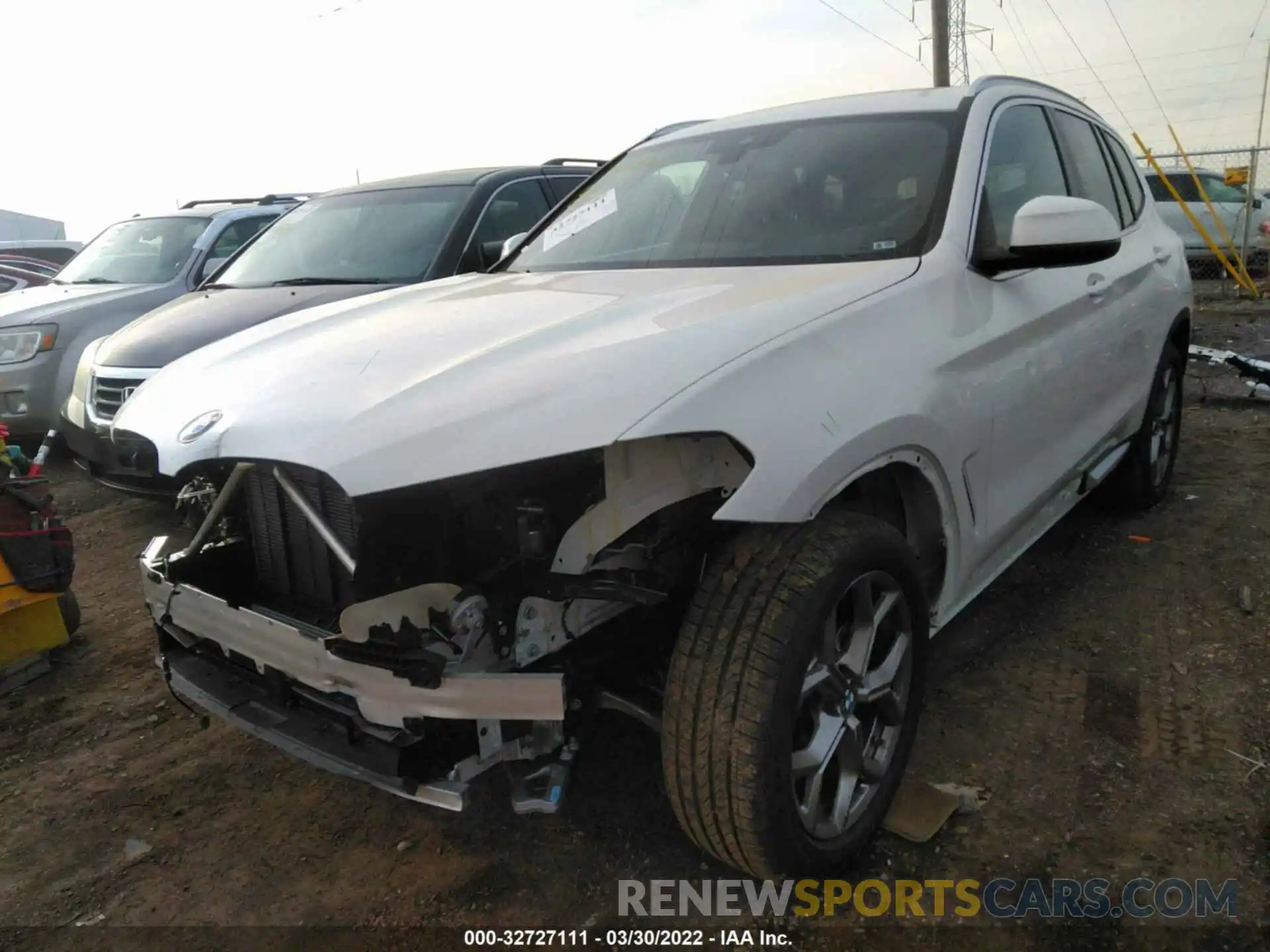 2 Photograph of a damaged car 5UX53DP01N9K75954 BMW X3 2022