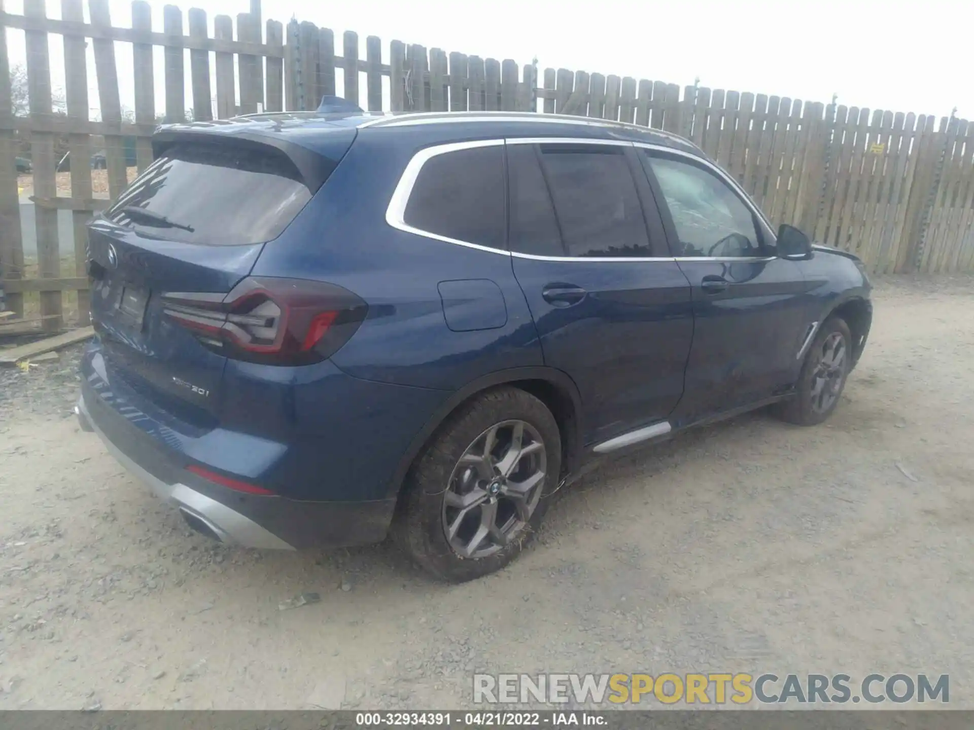 4 Фотография поврежденного автомобиля 5UX53DP02N9K05816 BMW X3 2022