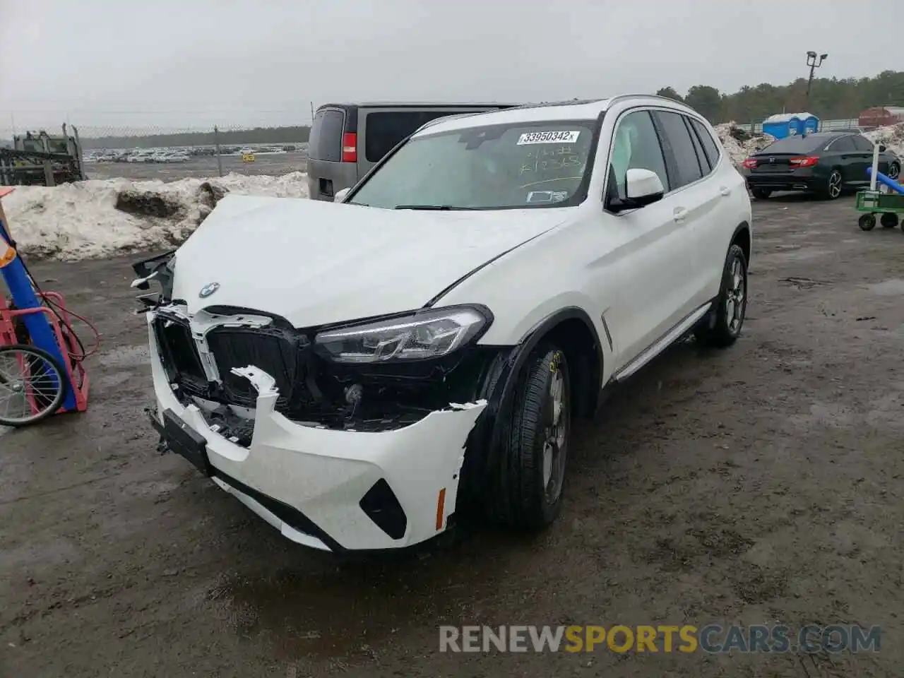 2 Photograph of a damaged car 5UX53DP03N9K12368 BMW X3 2022