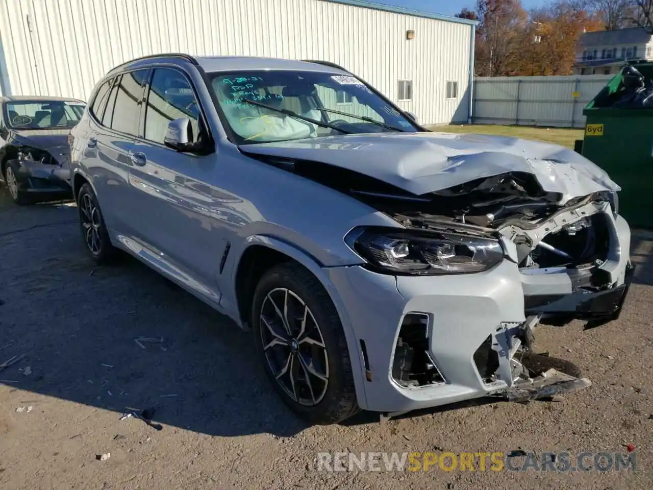 1 Photograph of a damaged car 5UX53DP04N9J11789 BMW X3 2022