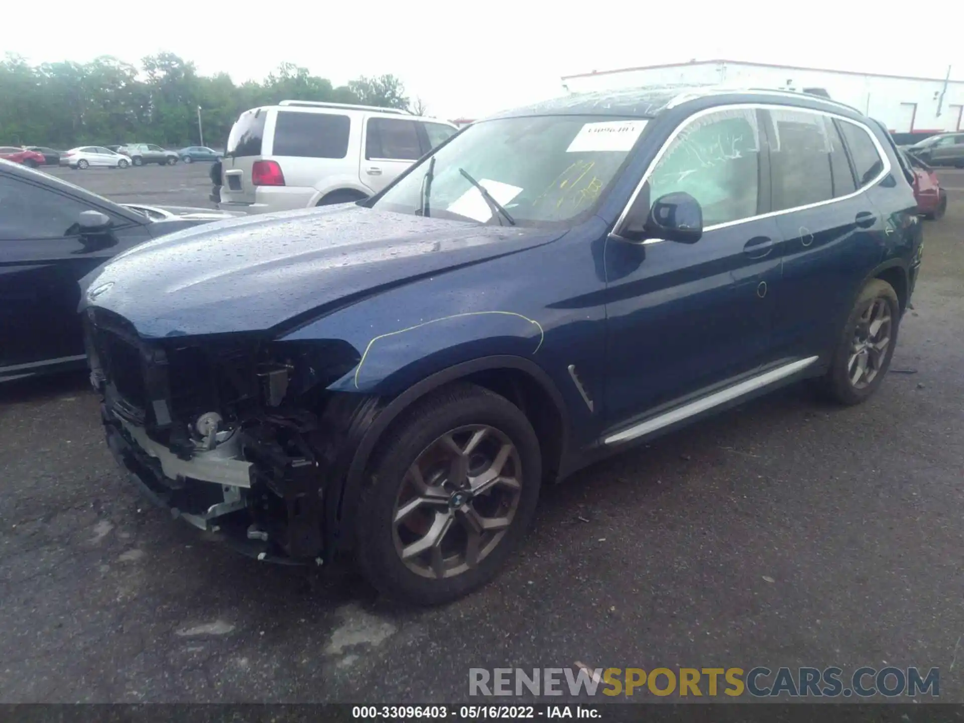 2 Photograph of a damaged car 5UX53DP04N9J98870 BMW X3 2022