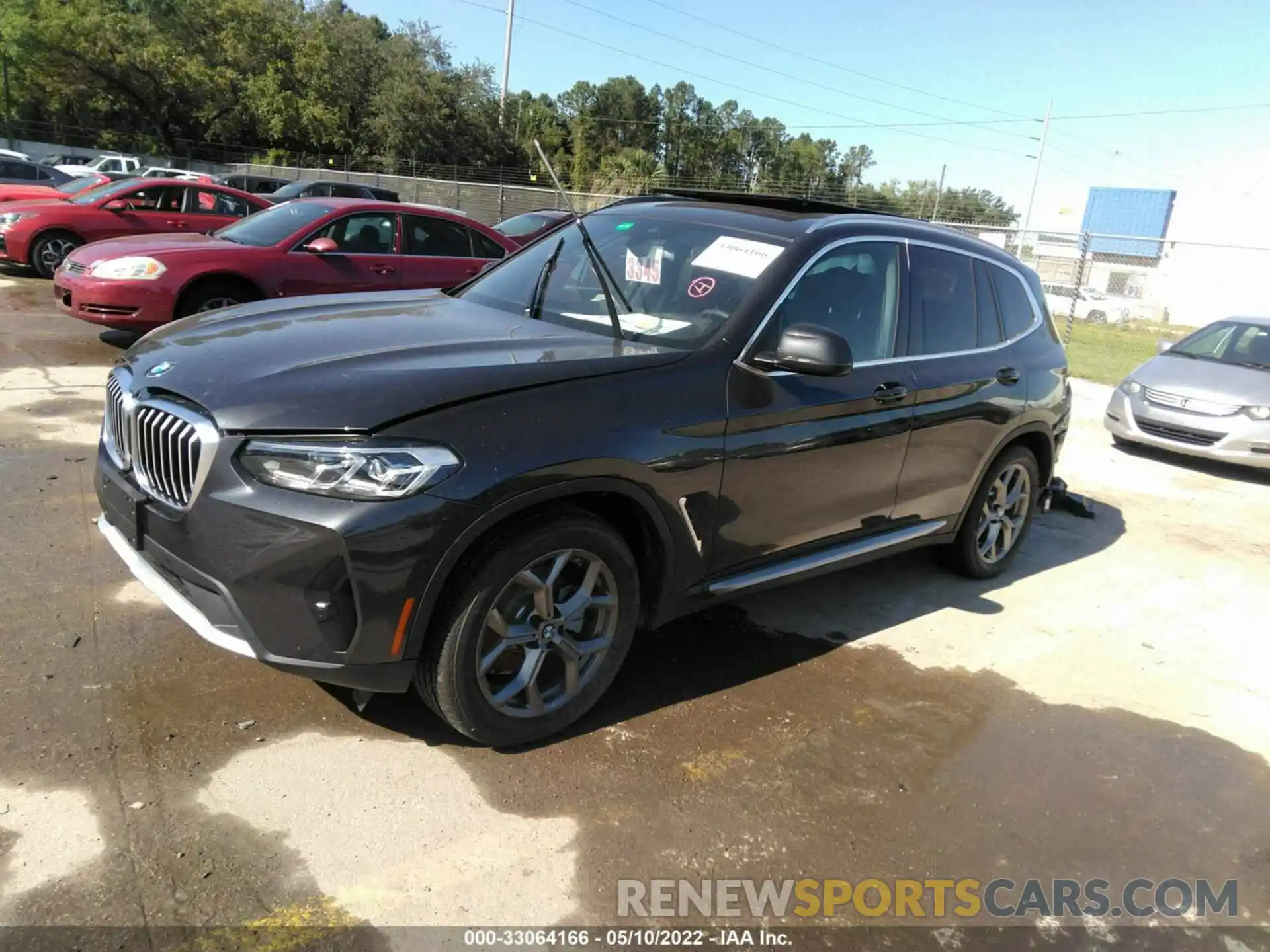 2 Photograph of a damaged car 5UX53DP04N9L73165 BMW X3 2022