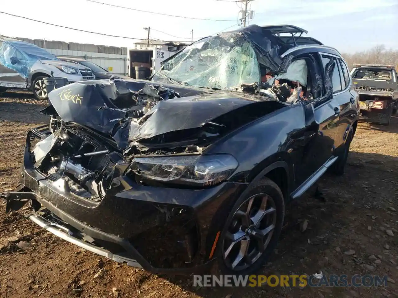 2 Photograph of a damaged car 5UX53DP05N9J18220 BMW X3 2022