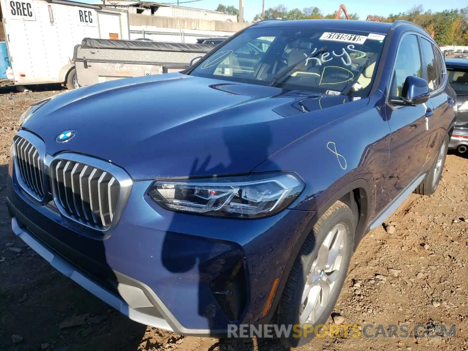 2 Photograph of a damaged car 5UX53DP05N9J31386 BMW X3 2022