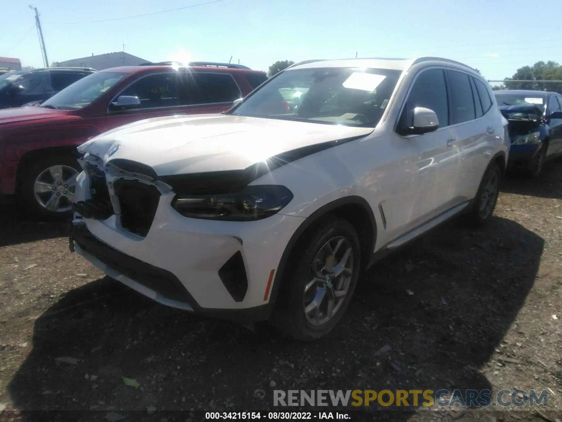 2 Photograph of a damaged car 5UX53DP05N9K54007 BMW X3 2022