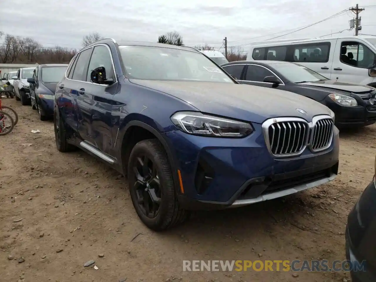 1 Photograph of a damaged car 5UX53DP07N9K26337 BMW X3 2022