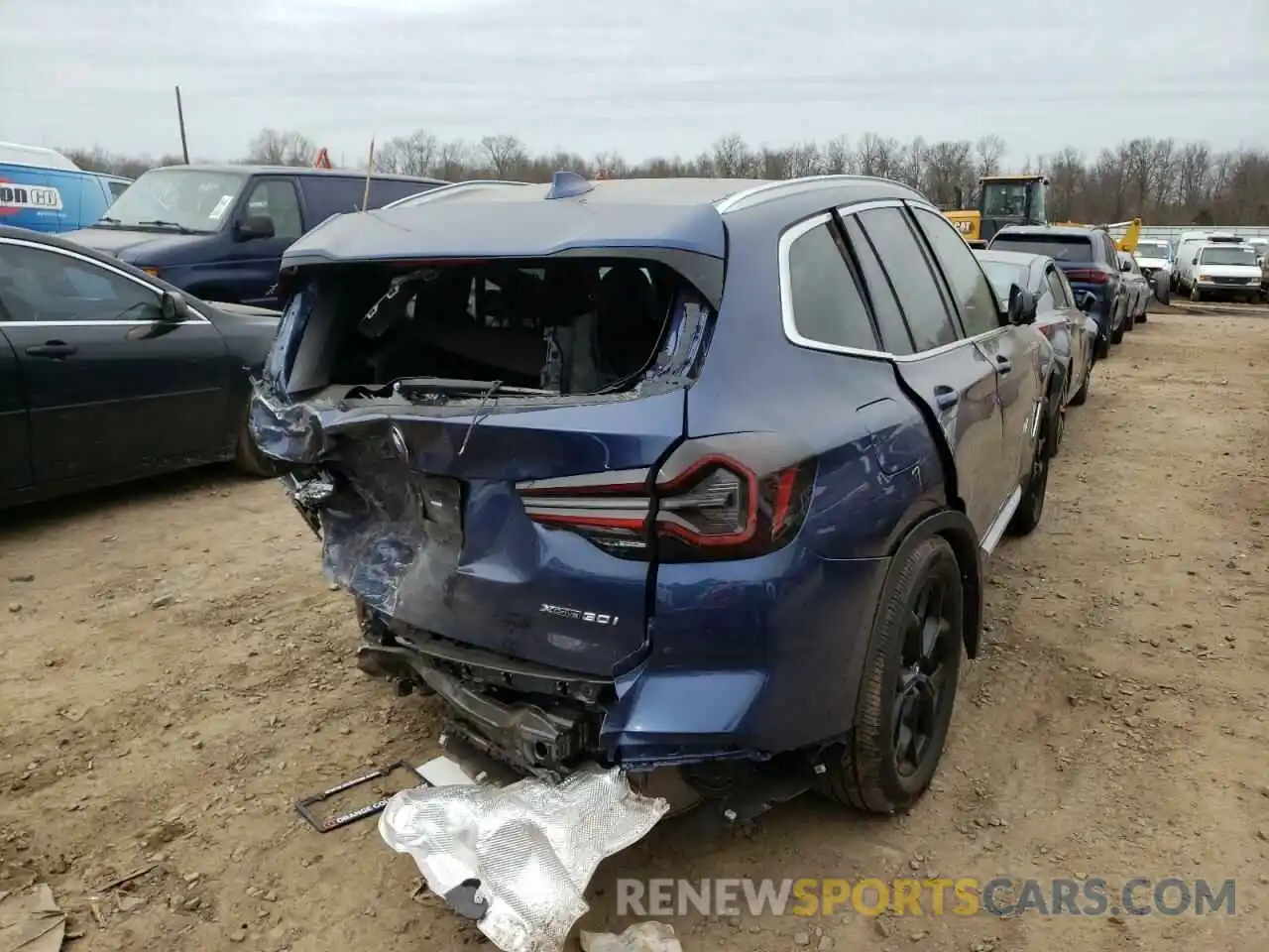 4 Фотография поврежденного автомобиля 5UX53DP07N9K26337 BMW X3 2022