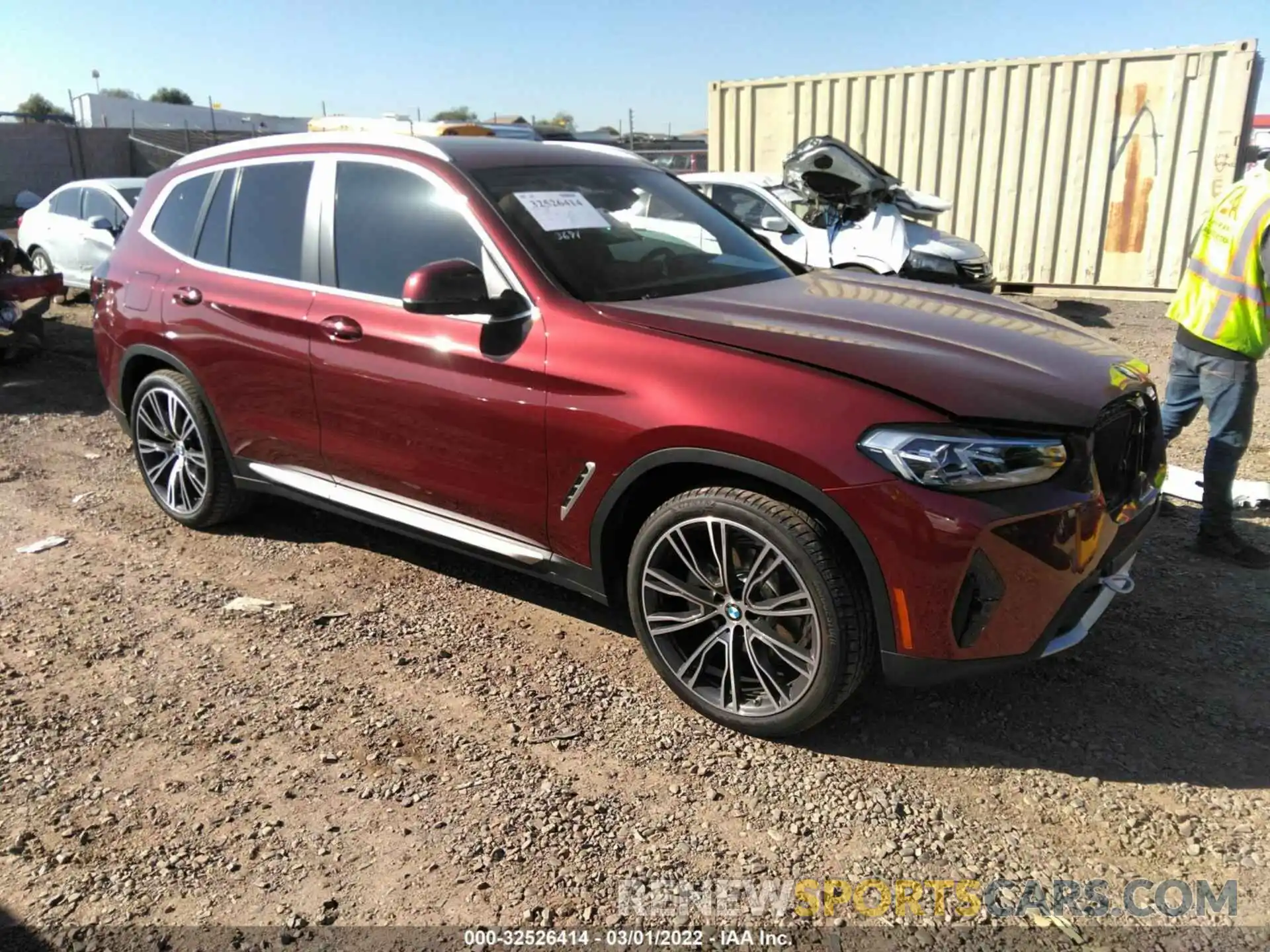 1 Photograph of a damaged car 5UX53DP07N9K73691 BMW X3 2022