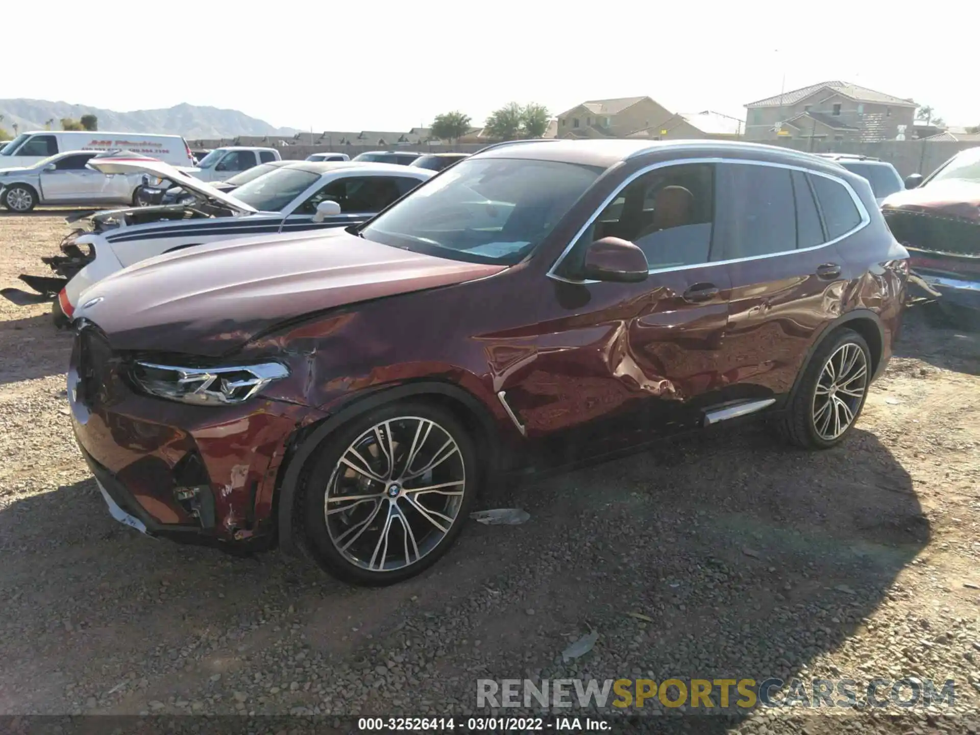 2 Photograph of a damaged car 5UX53DP07N9K73691 BMW X3 2022