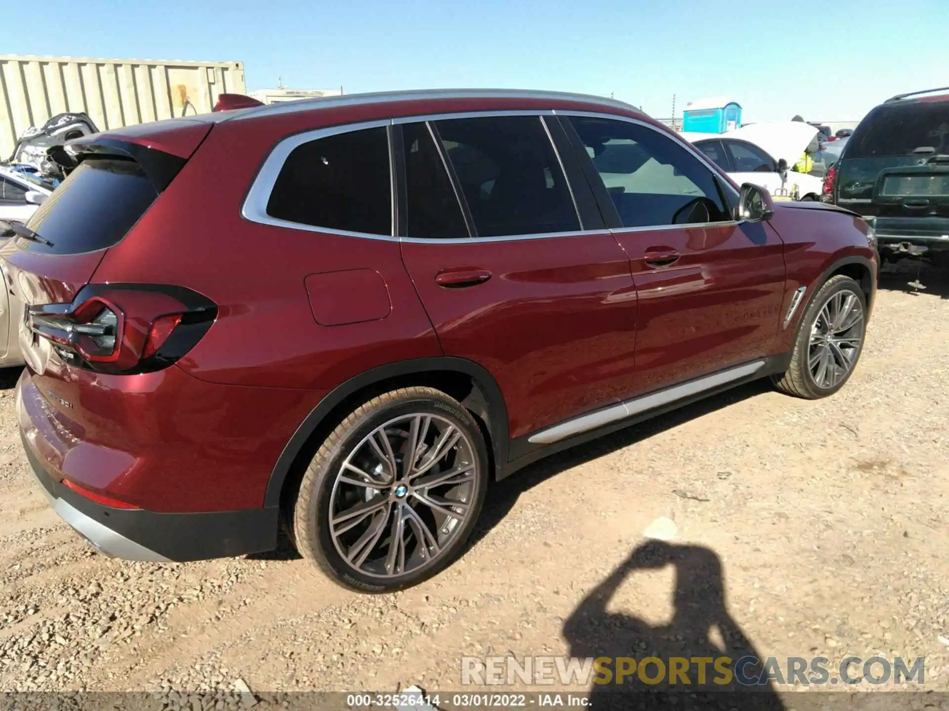 4 Фотография поврежденного автомобиля 5UX53DP07N9K73691 BMW X3 2022