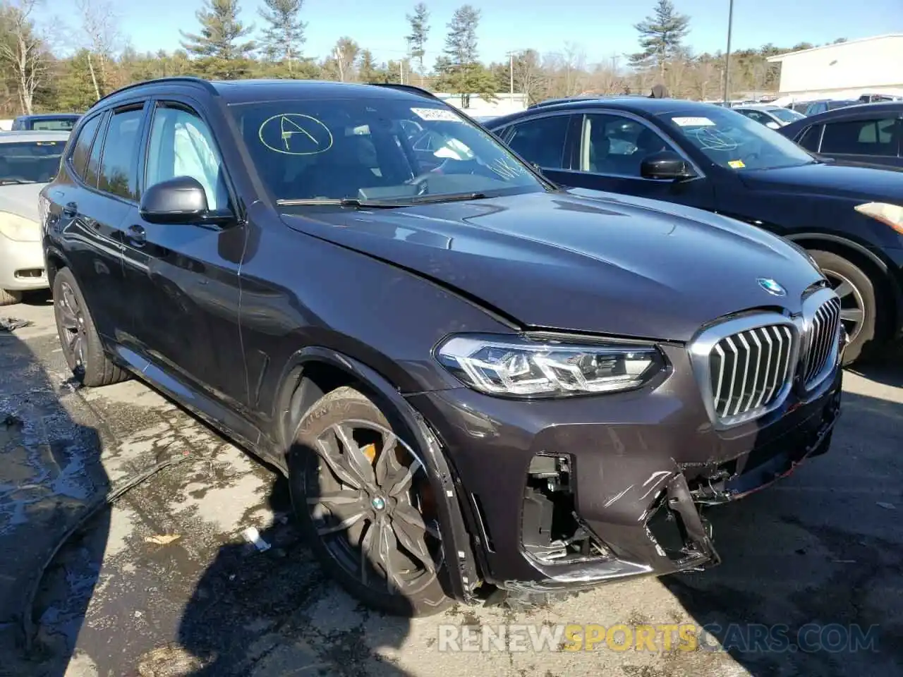 1 Photograph of a damaged car 5UX53DP07N9K75909 BMW X3 2022