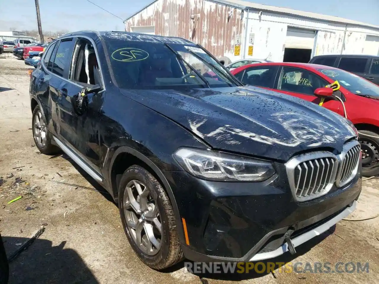 1 Photograph of a damaged car 5UX53DP07N9L69143 BMW X3 2022