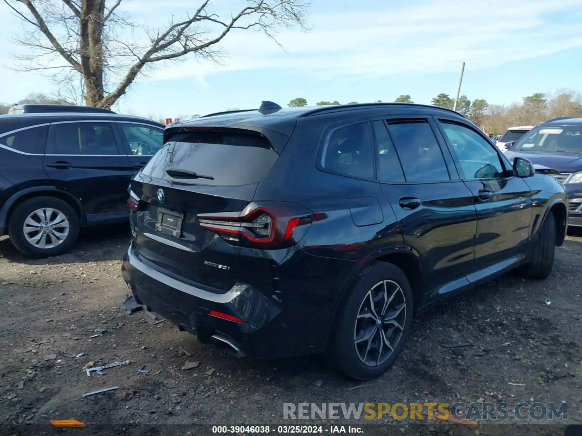 4 Фотография поврежденного автомобиля 5UX53DP07N9M75348 BMW X3 2022