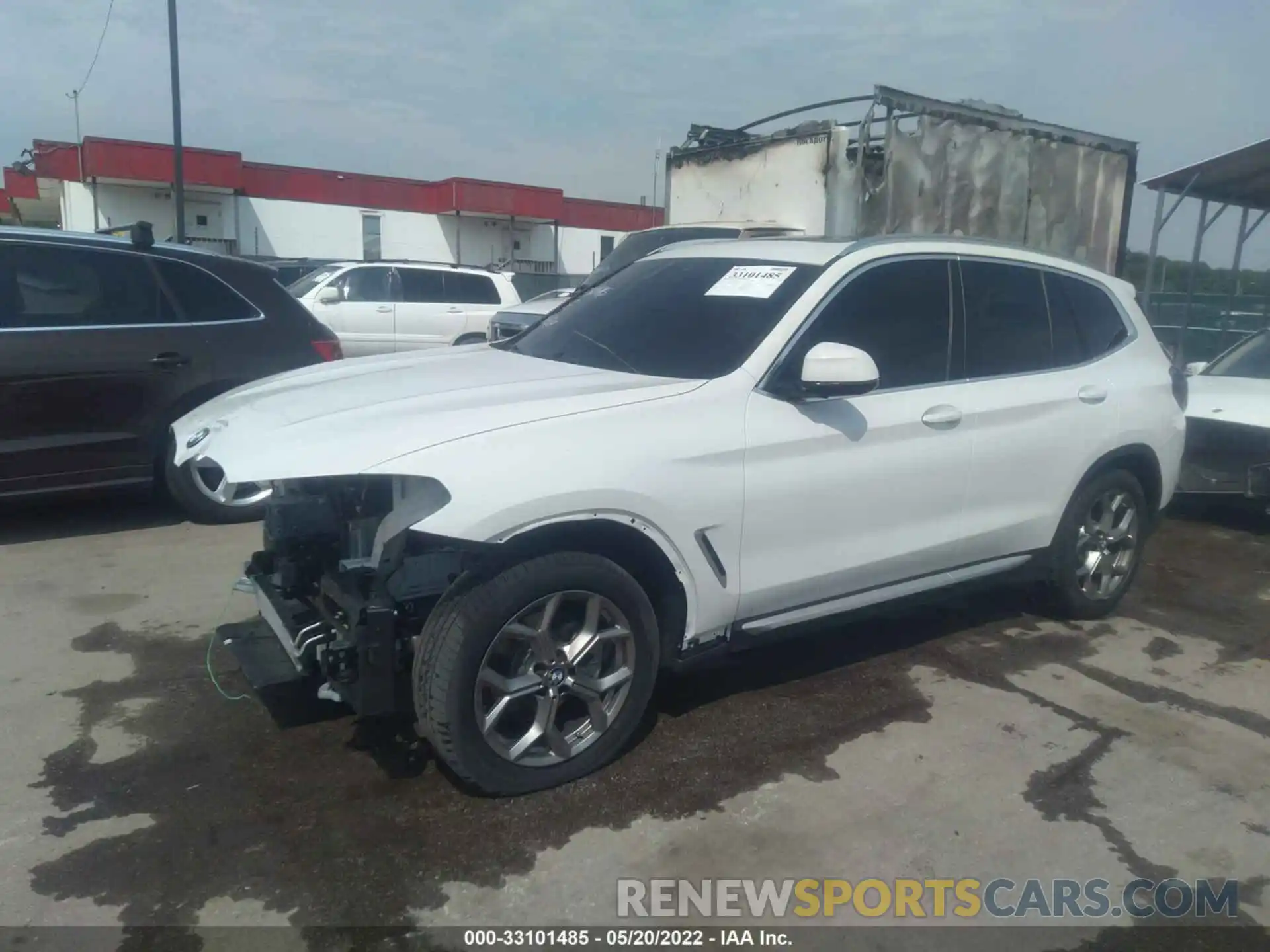 2 Photograph of a damaged car 5UX53DP08N9K21857 BMW X3 2022