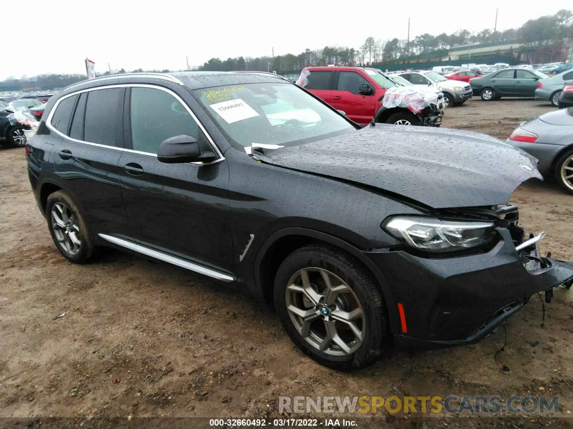 1 Photograph of a damaged car 5UX53DP08N9K45544 BMW X3 2022