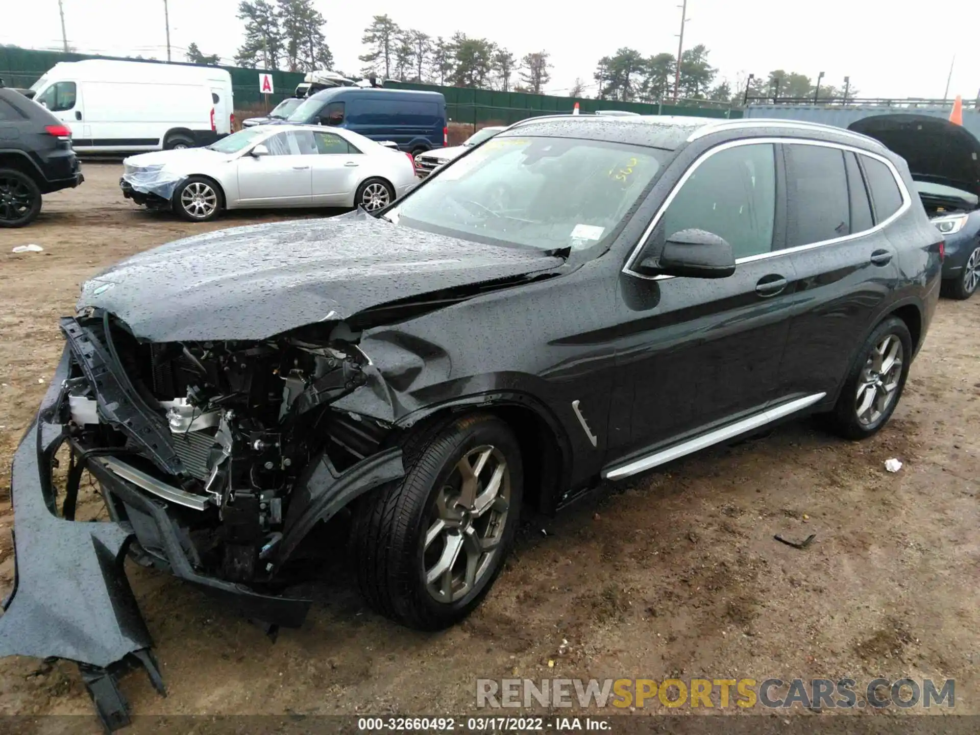 2 Photograph of a damaged car 5UX53DP08N9K45544 BMW X3 2022